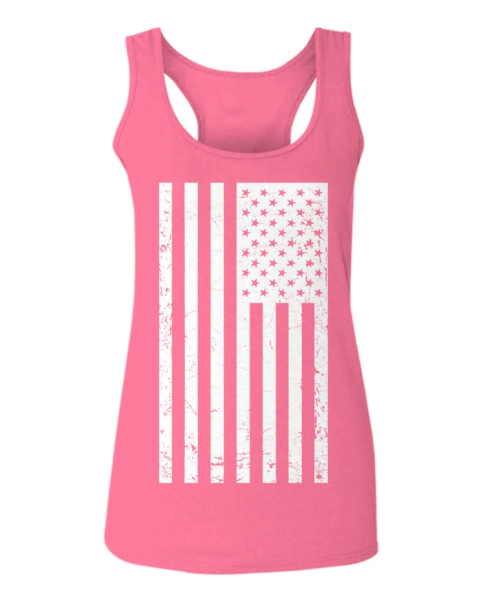 Big Vintage American Flag United States America Marine USA  women's Tank Top sleeveless Racerback