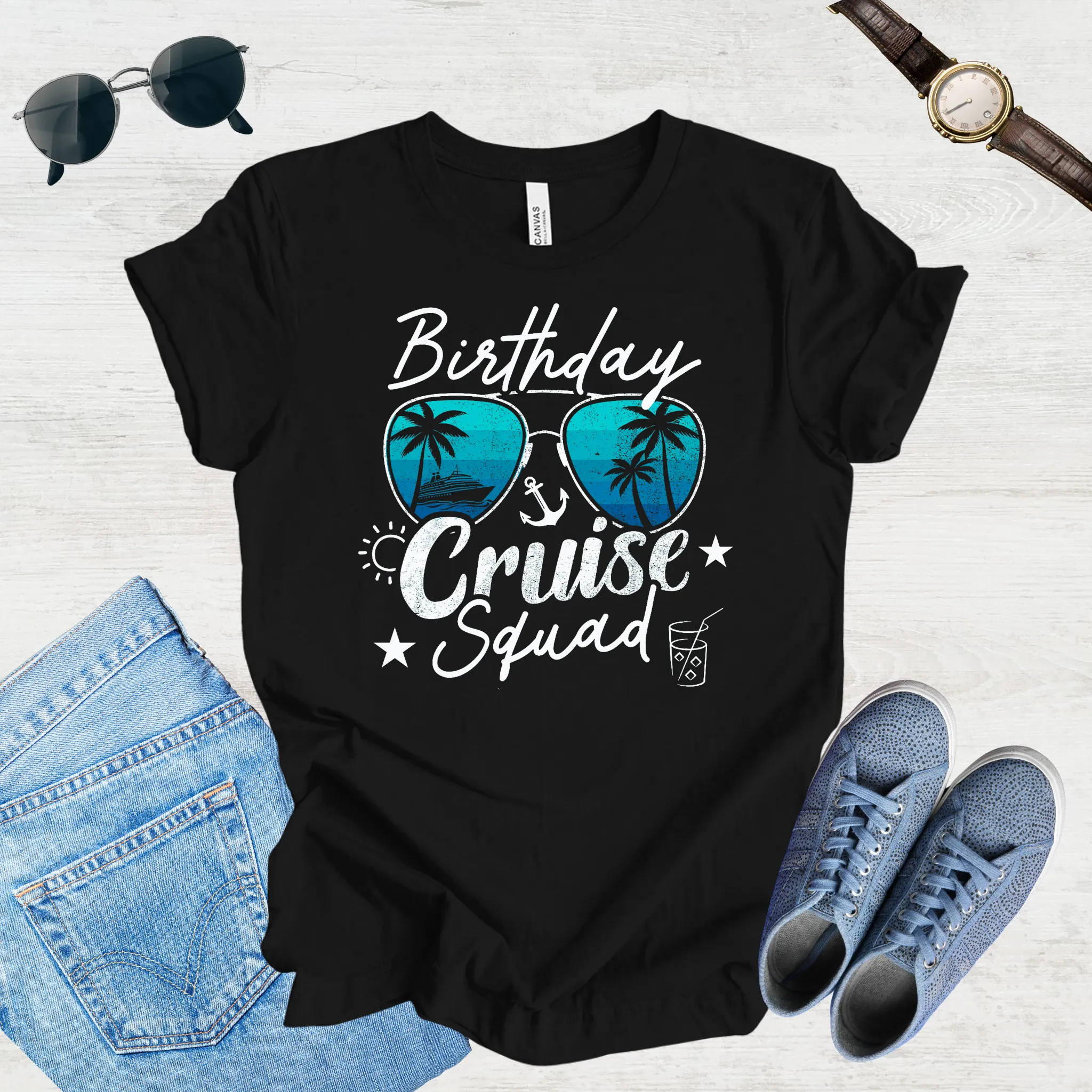 Birthday Cruise Squad Tee