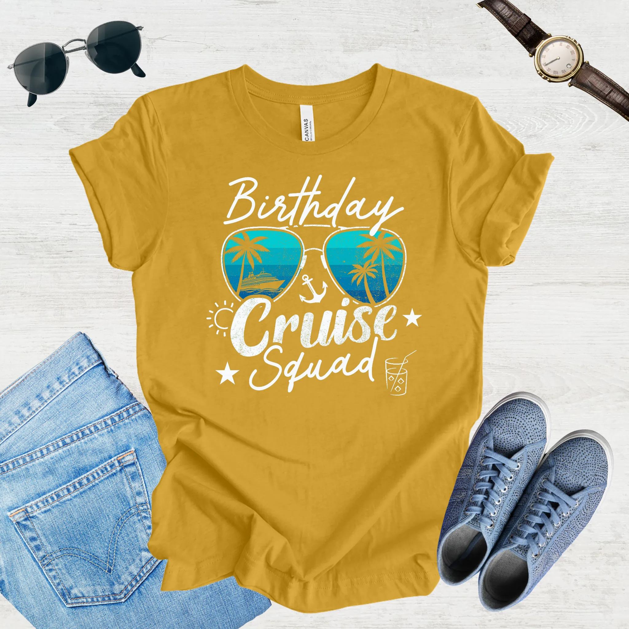 Birthday Cruise Squad Tee
