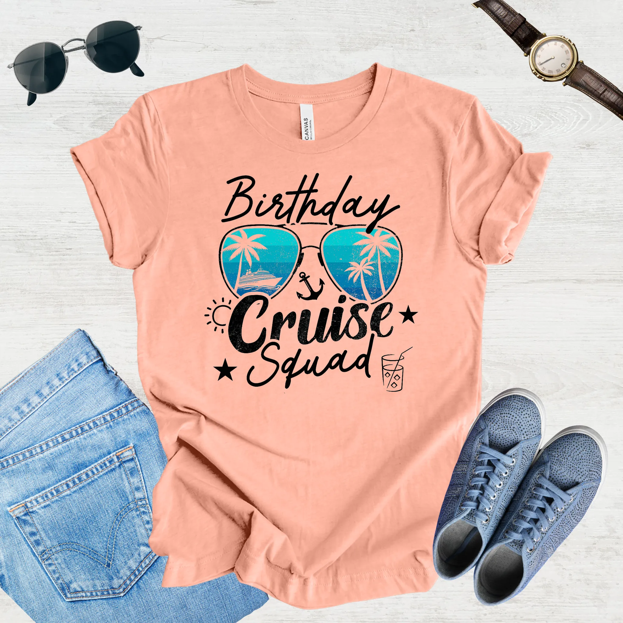 Birthday Cruise Squad Tee
