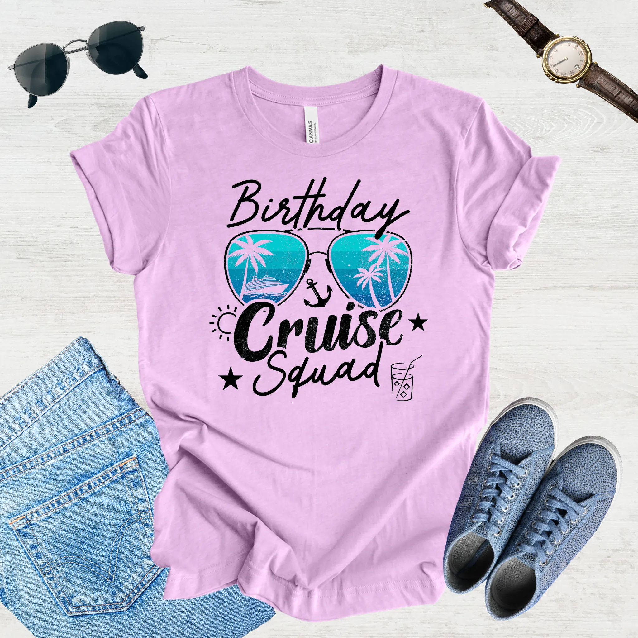 Birthday Cruise Squad Tee