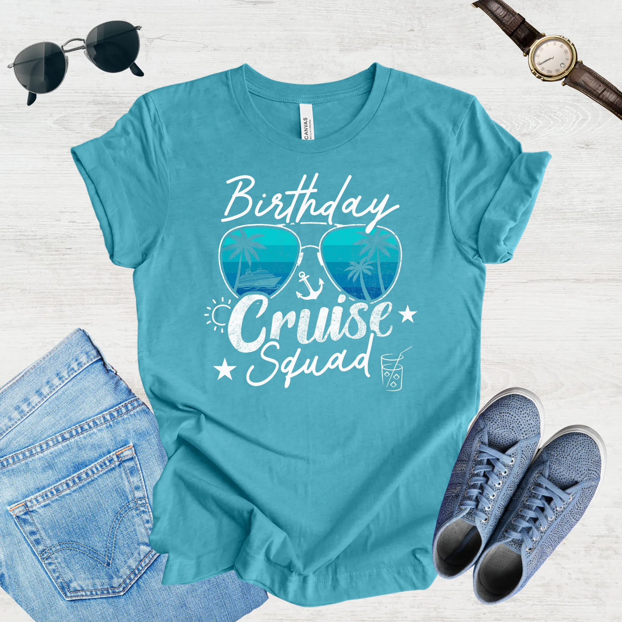 Birthday Cruise Squad Tee