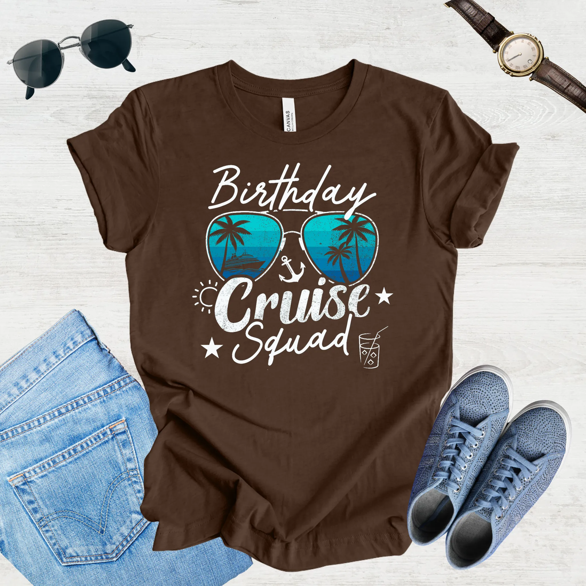 Birthday Cruise Squad Tee