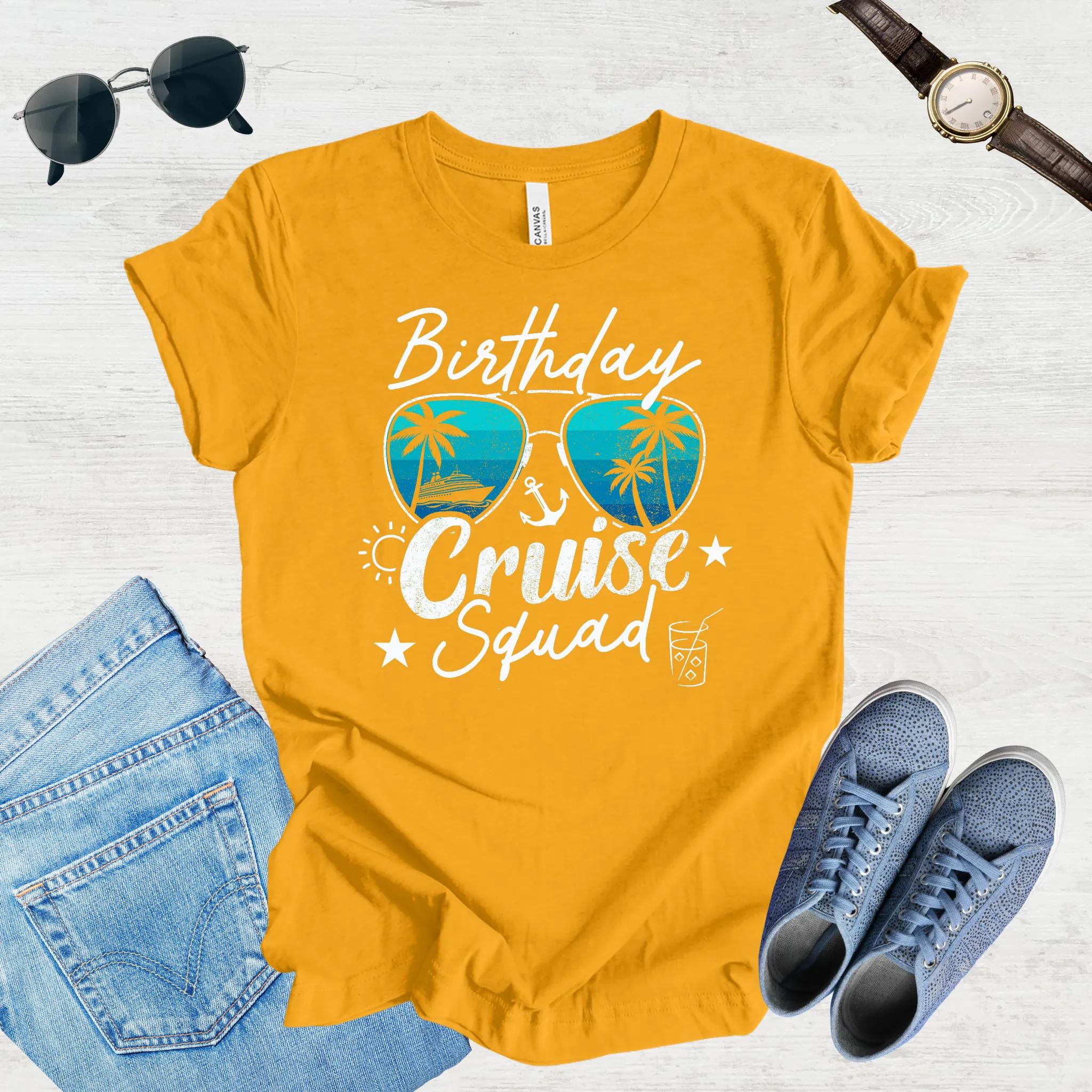 Birthday Cruise Squad Tee