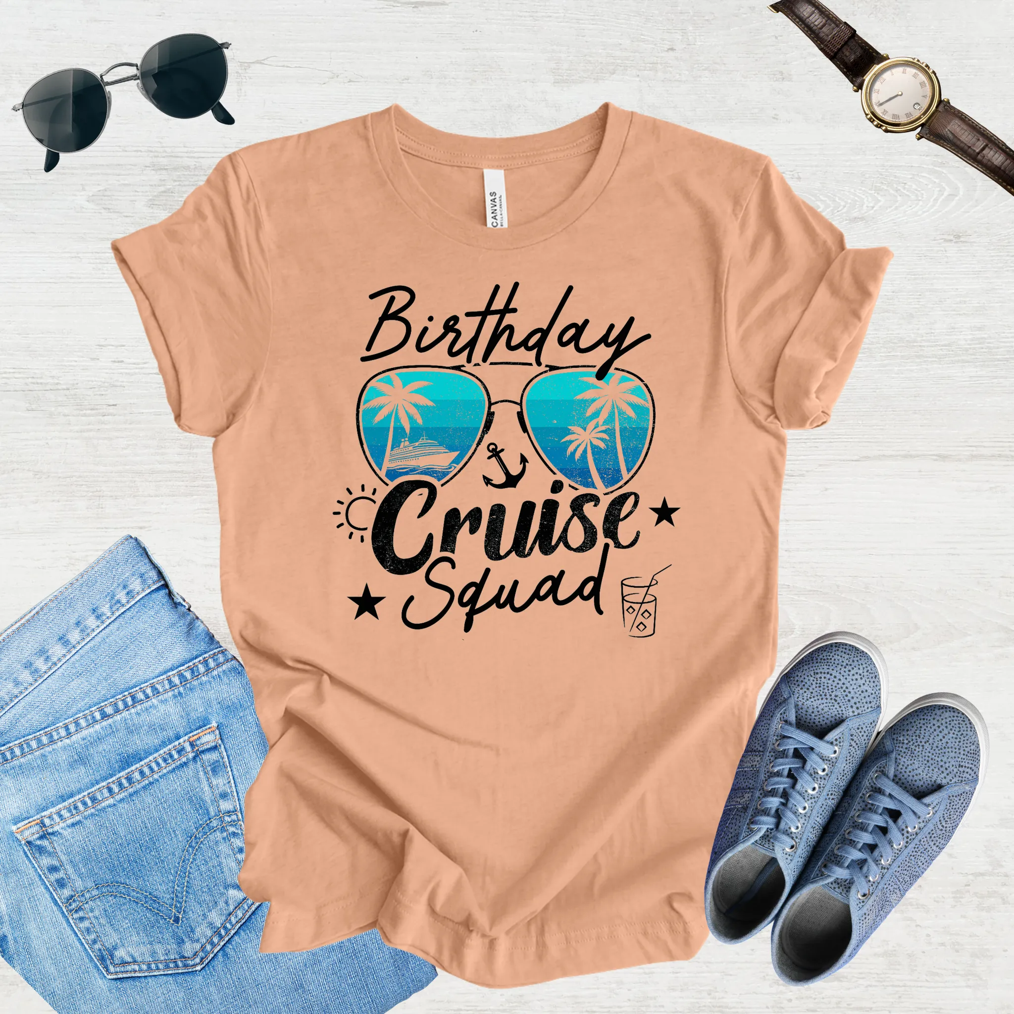 Birthday Cruise Squad Tee