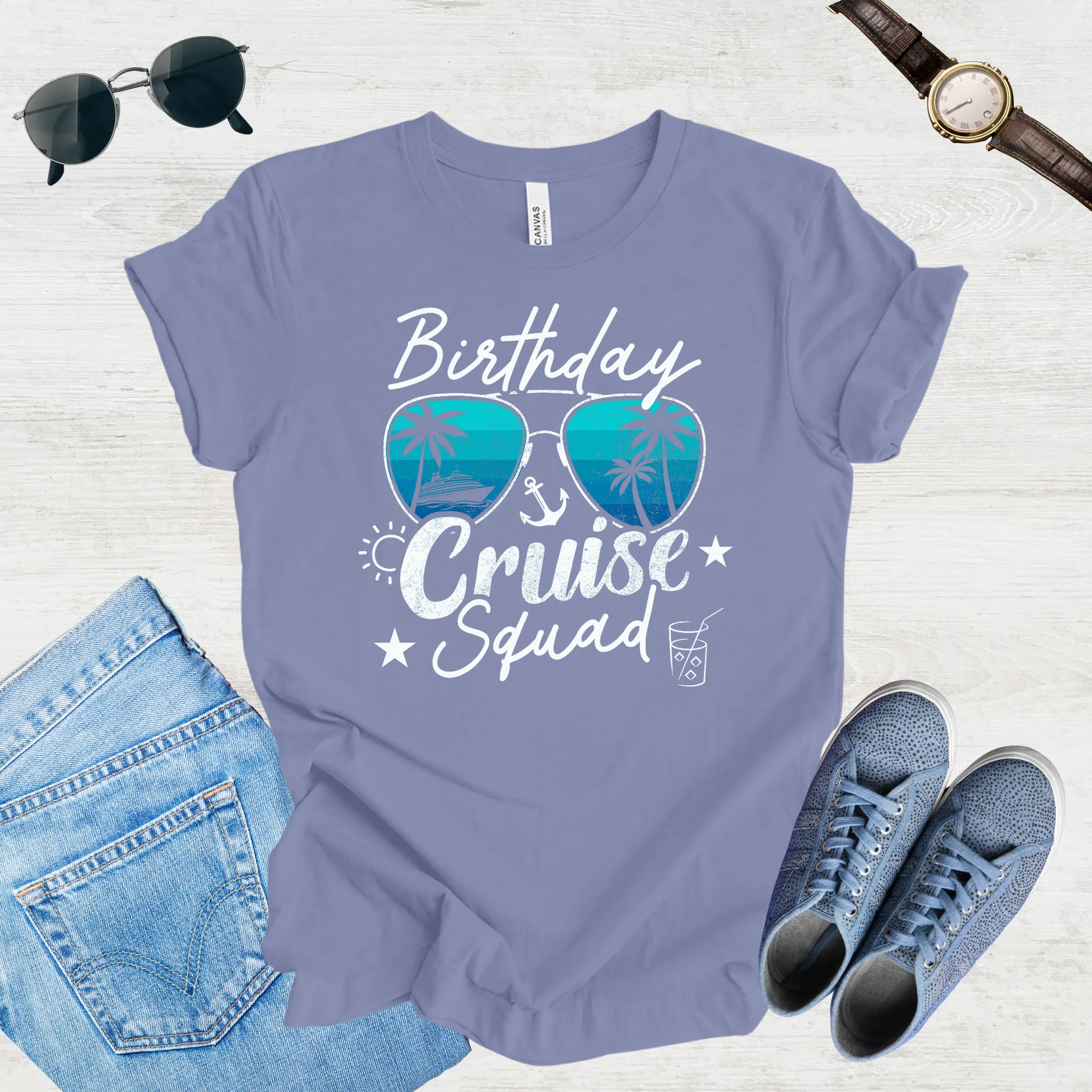 Birthday Cruise Squad Tee