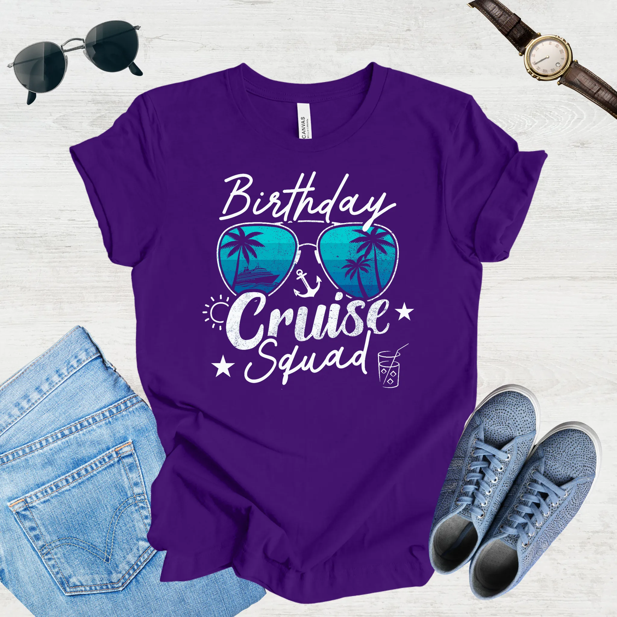 Birthday Cruise Squad Tee
