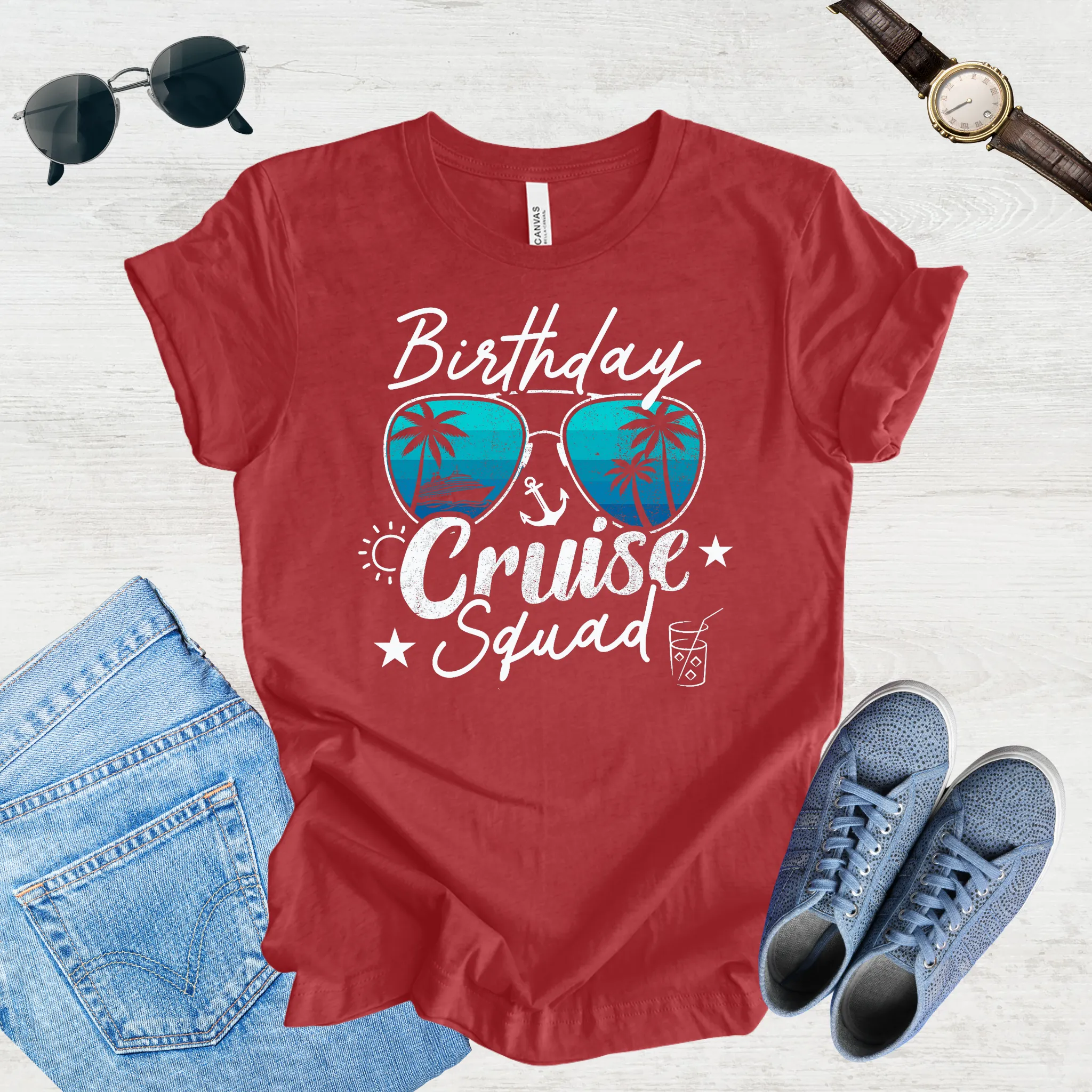 Birthday Cruise Squad Tee
