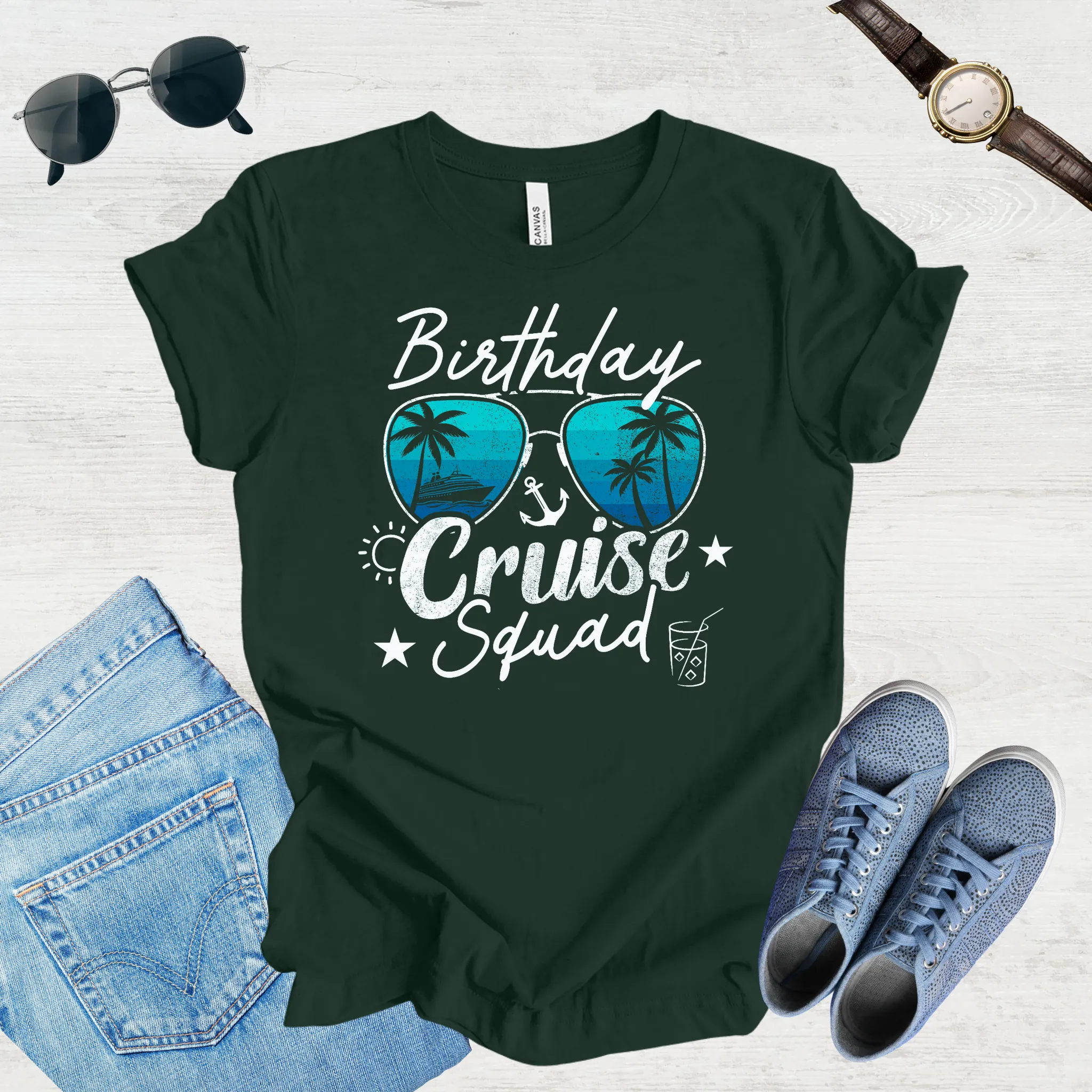 Birthday Cruise Squad Tee