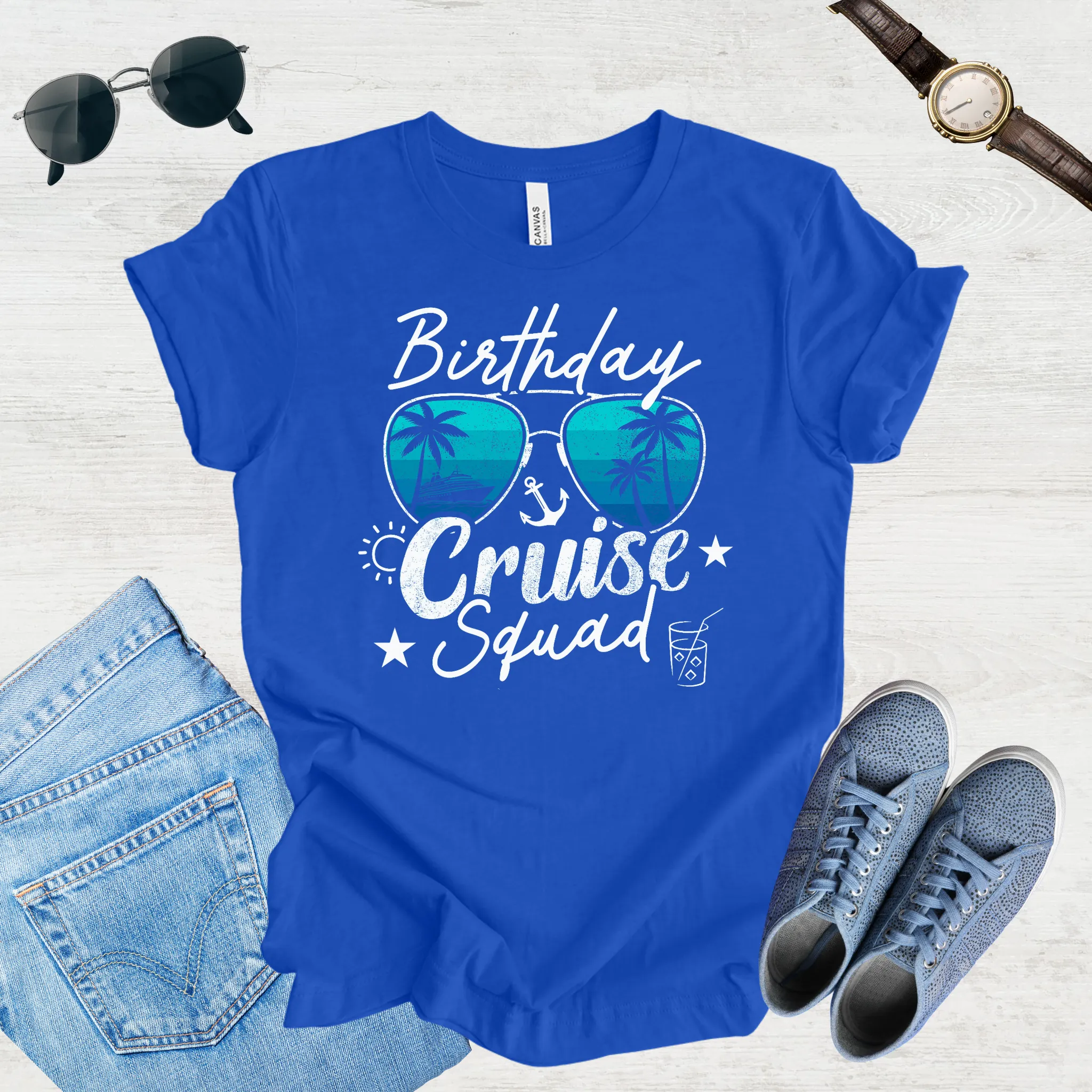 Birthday Cruise Squad Tee