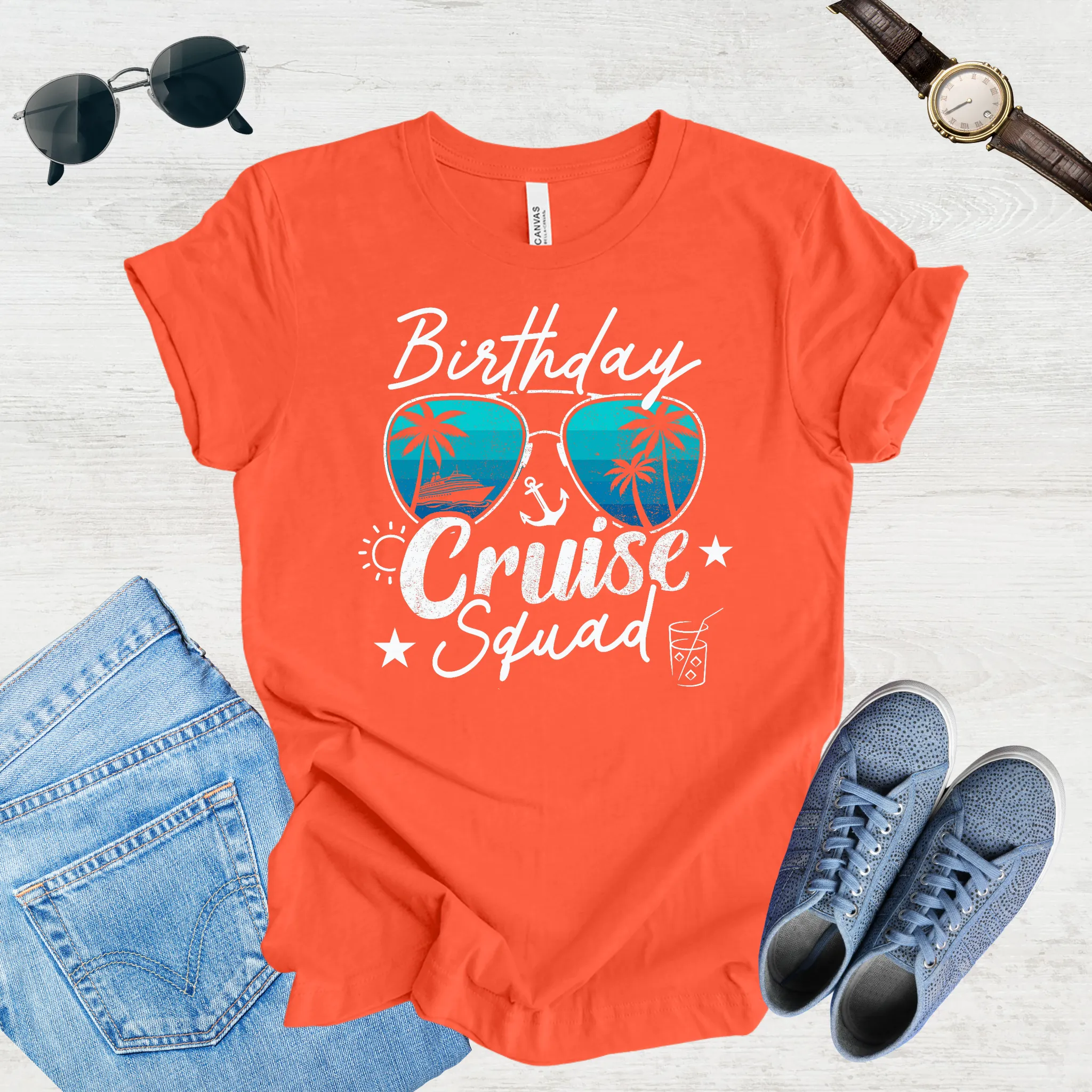 Birthday Cruise Squad Tee