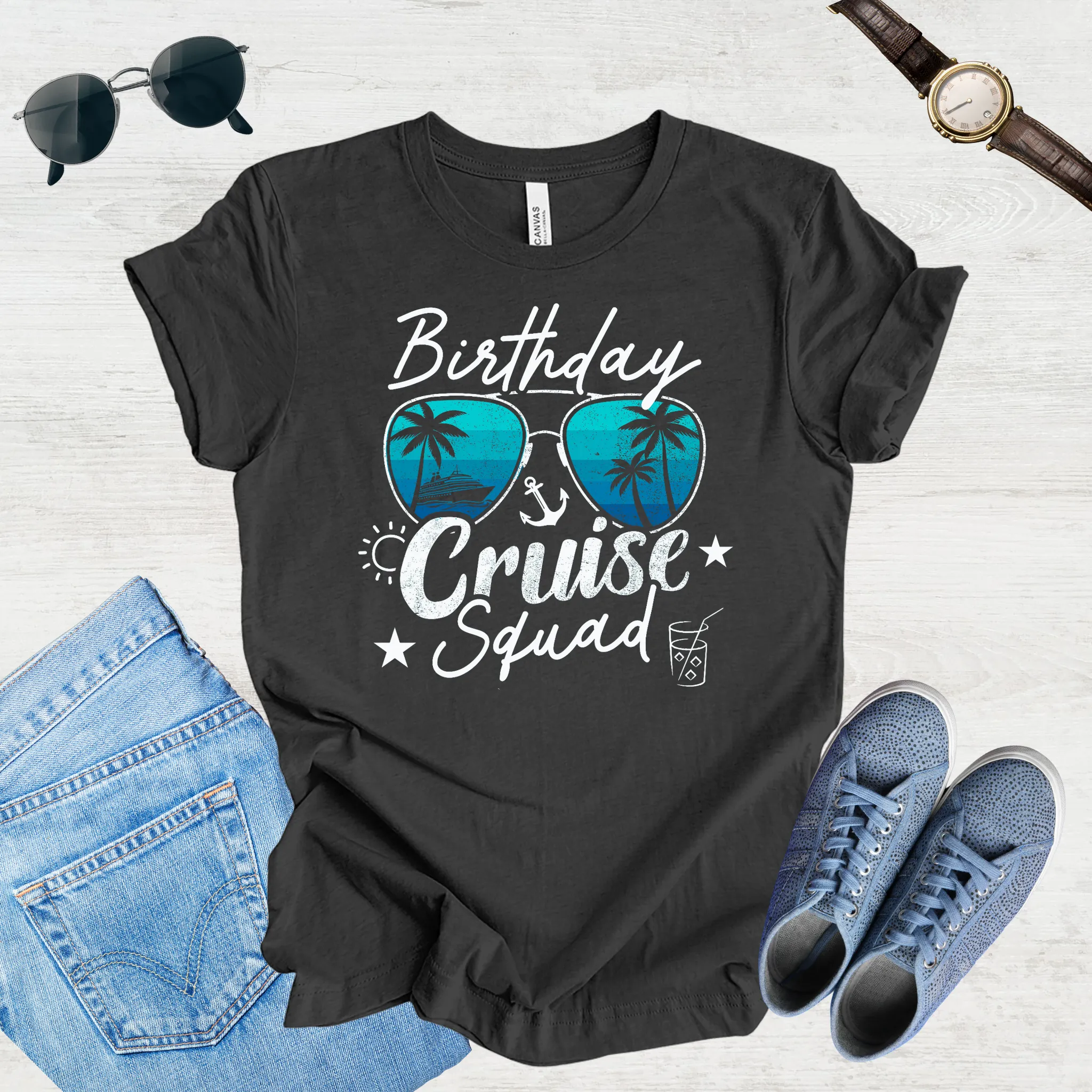 Birthday Cruise Squad Tee