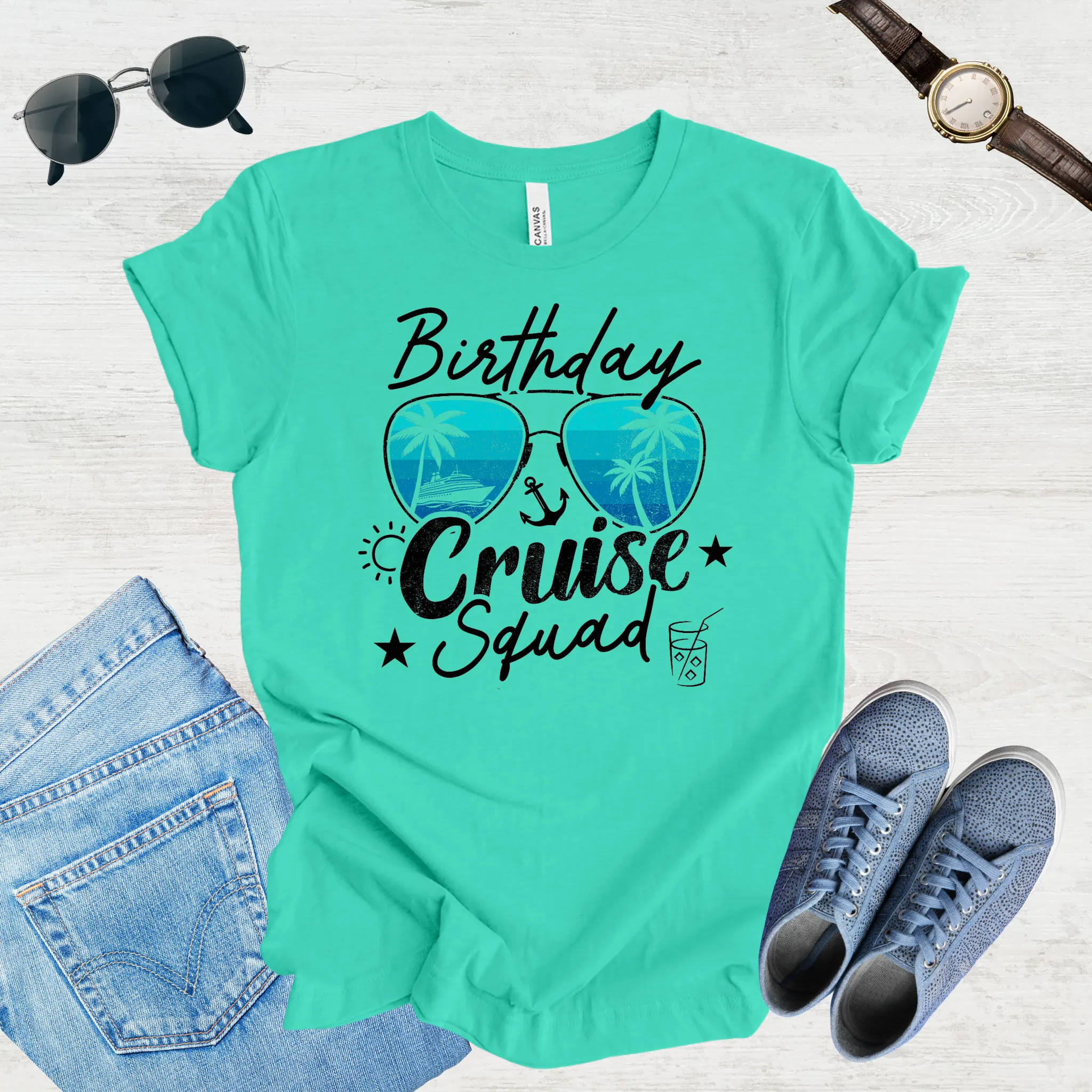 Birthday Cruise Squad Tee