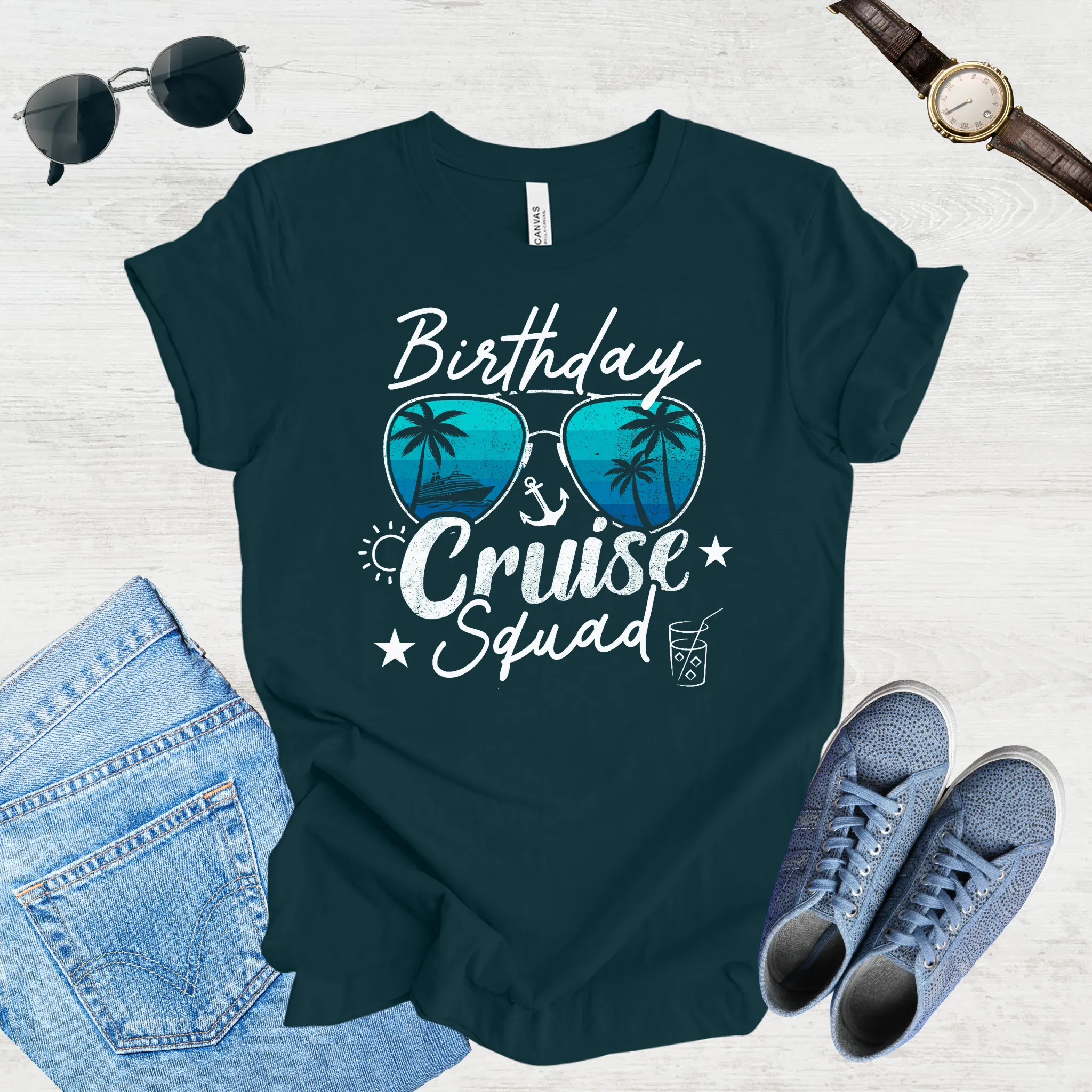 Birthday Cruise Squad Tee