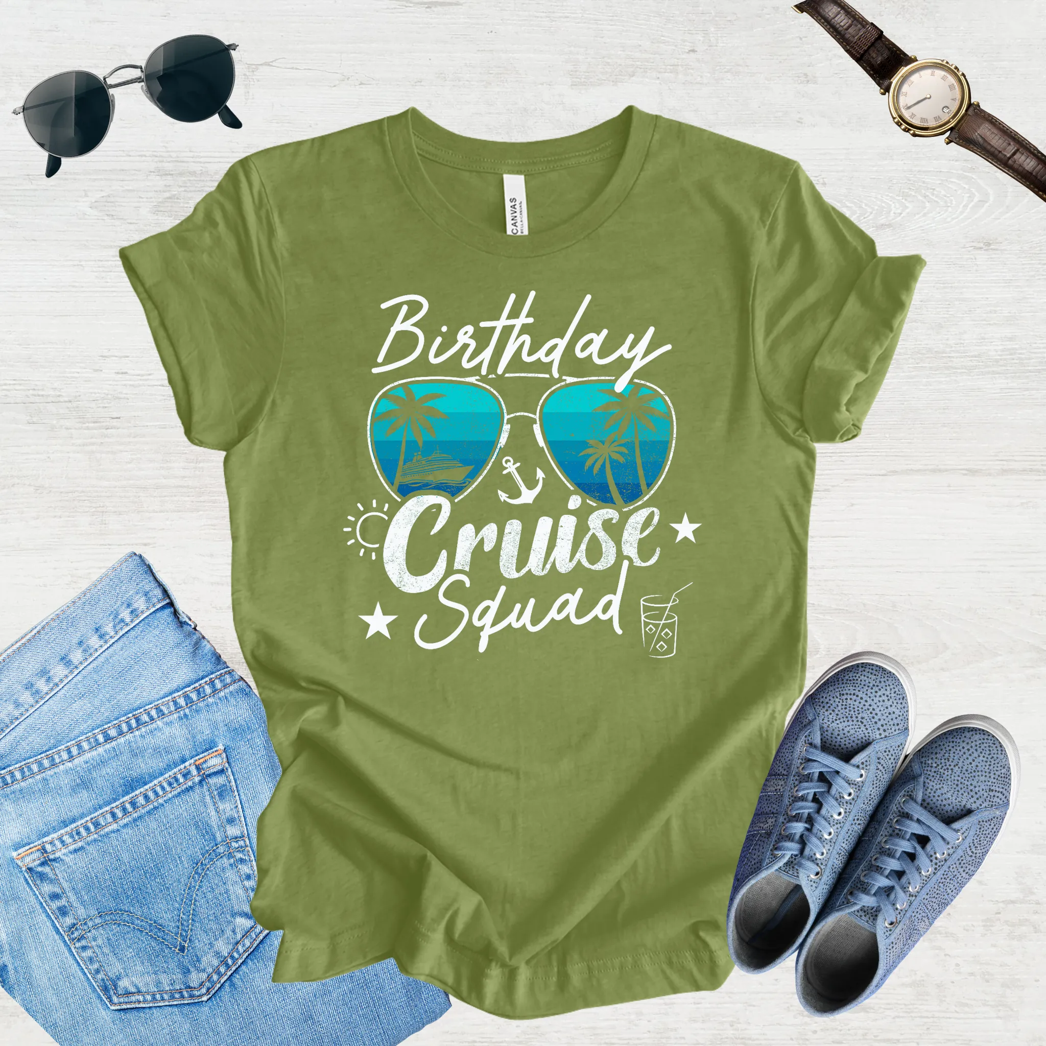 Birthday Cruise Squad Tee