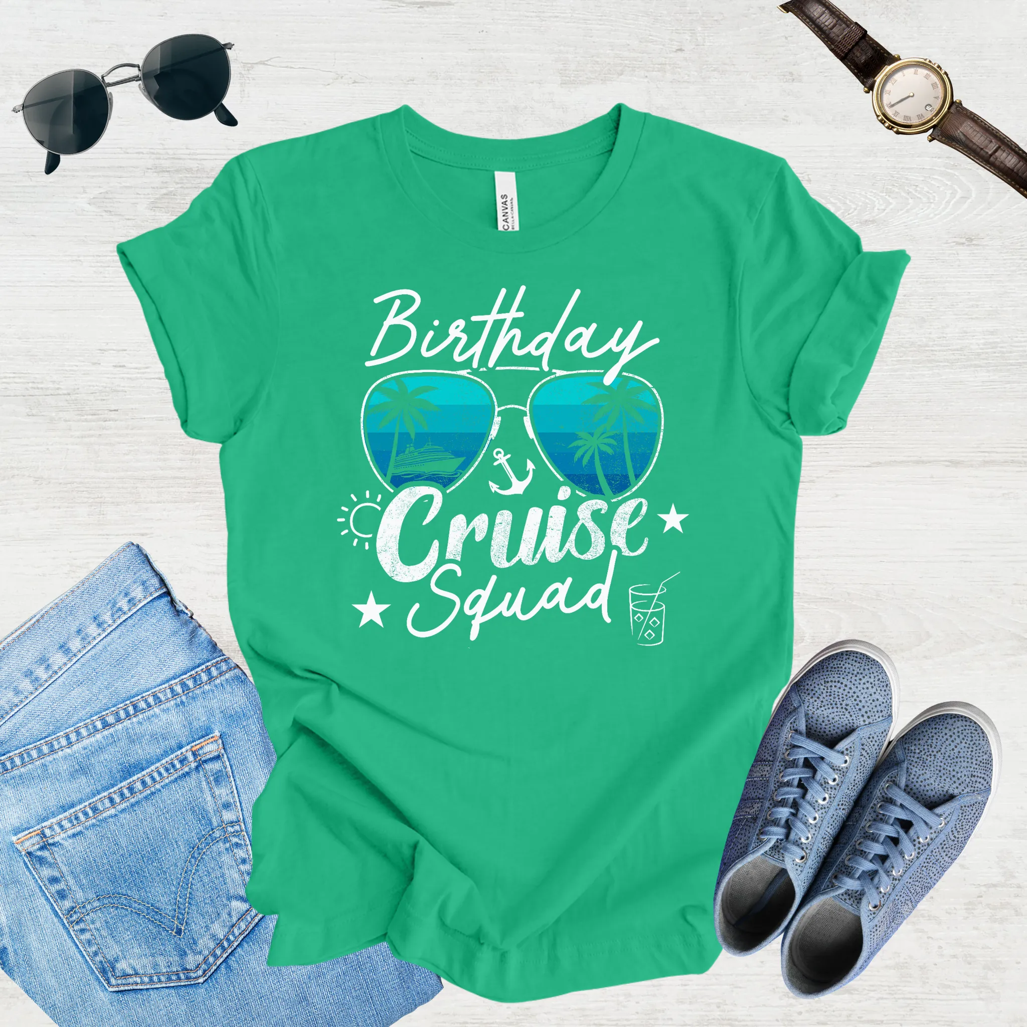 Birthday Cruise Squad Tee