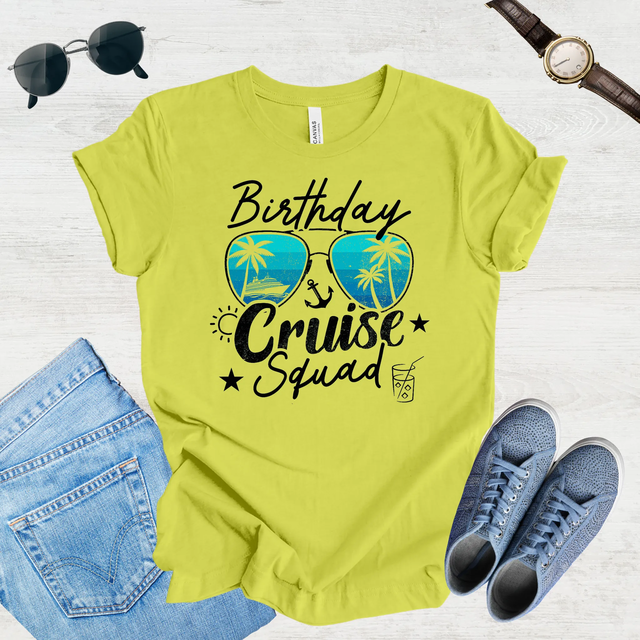 Birthday Cruise Squad Tee