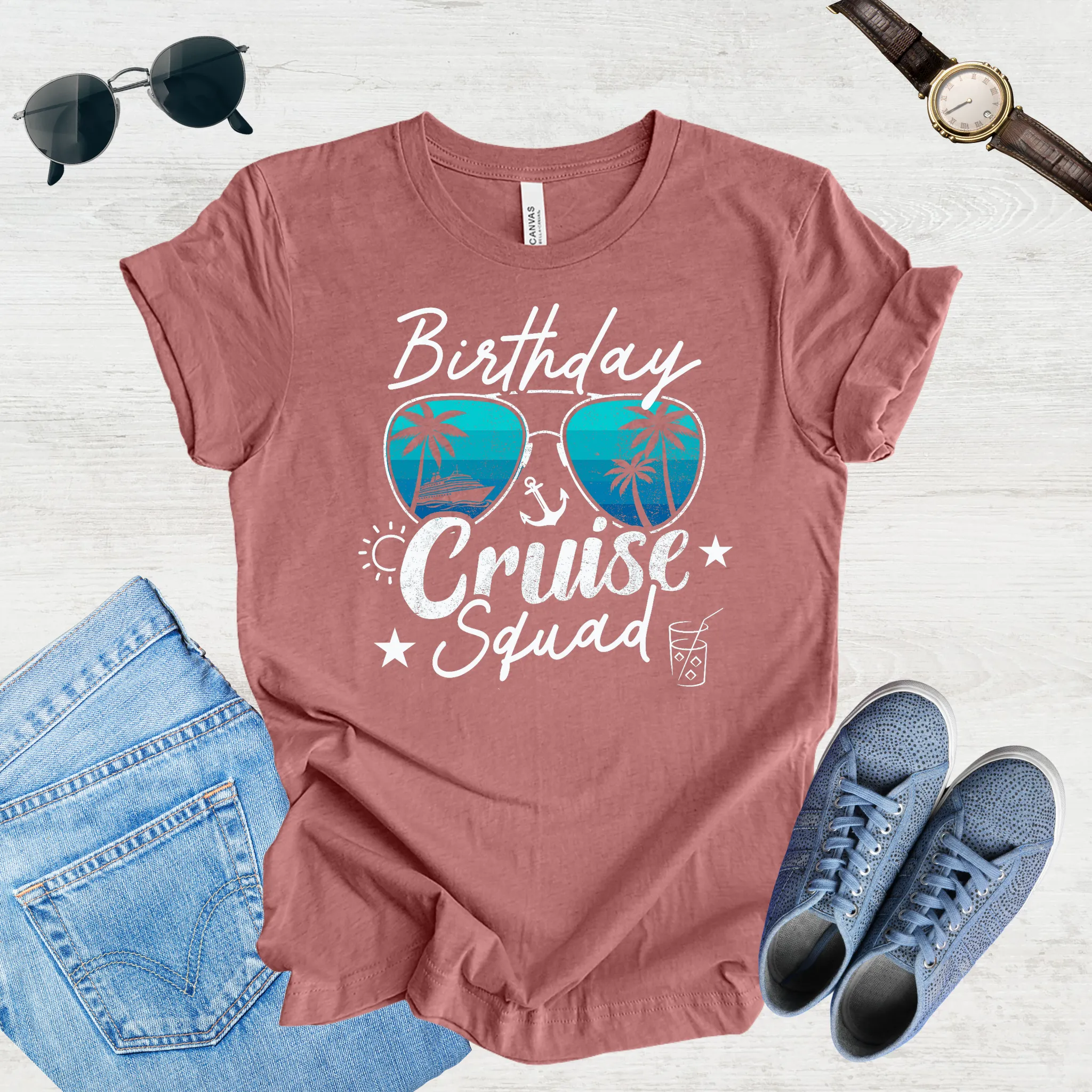 Birthday Cruise Squad Tee