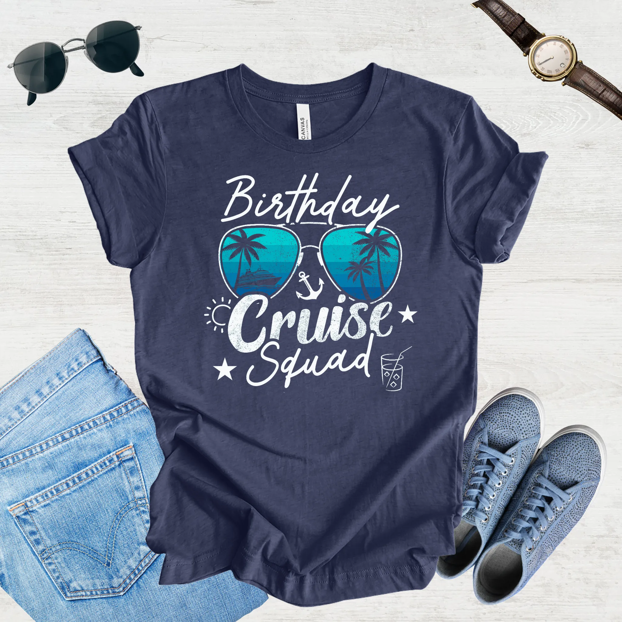 Birthday Cruise Squad Tee