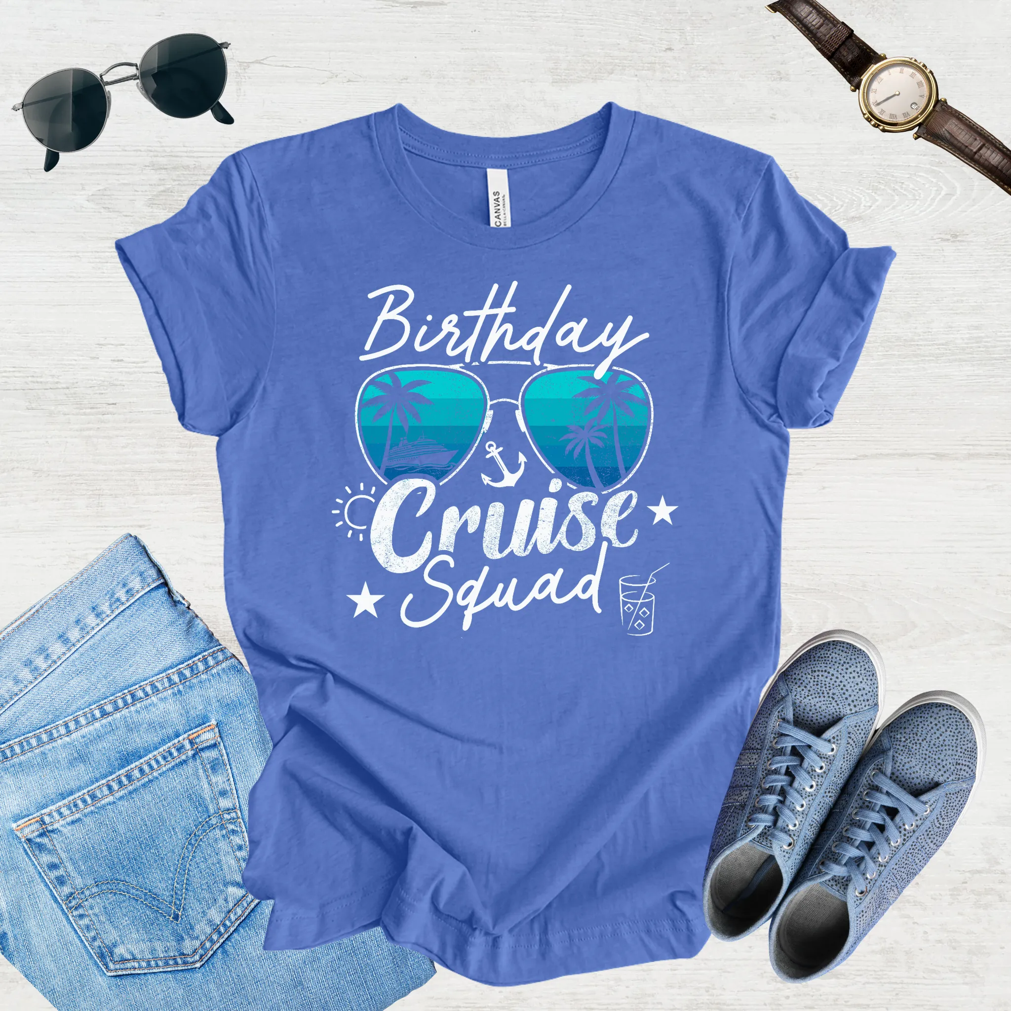 Birthday Cruise Squad Tee