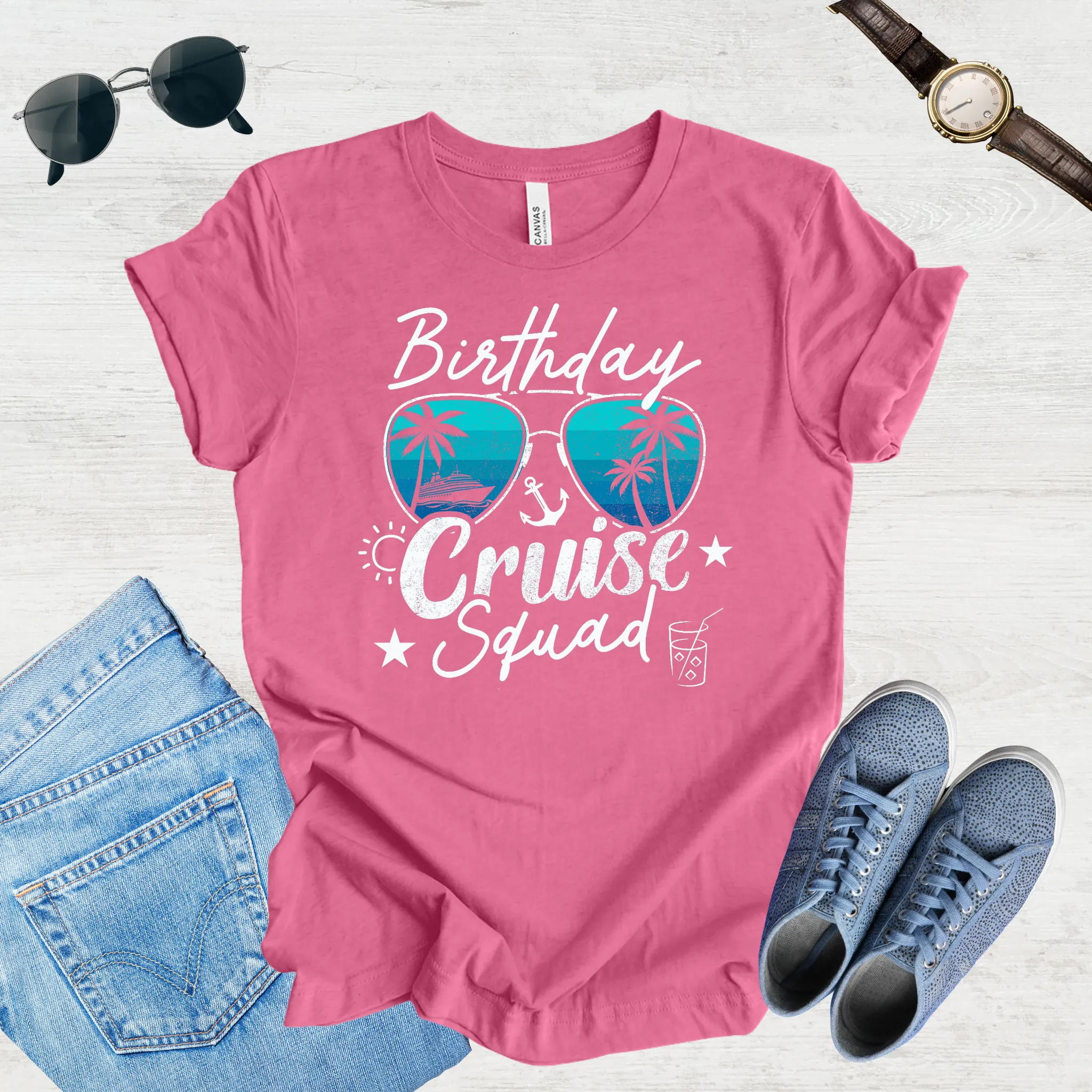 Birthday Cruise Squad Tee