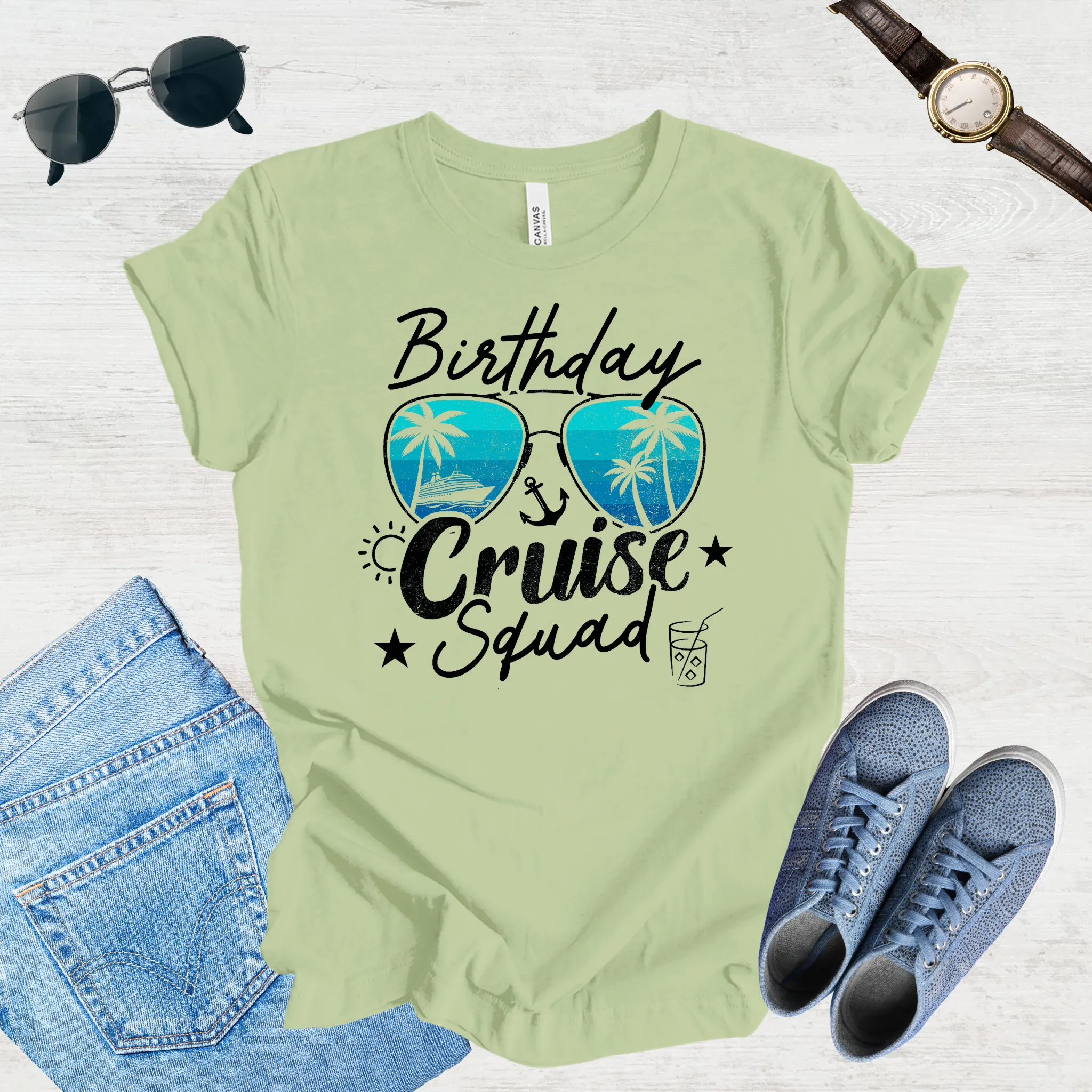 Birthday Cruise Squad Tee
