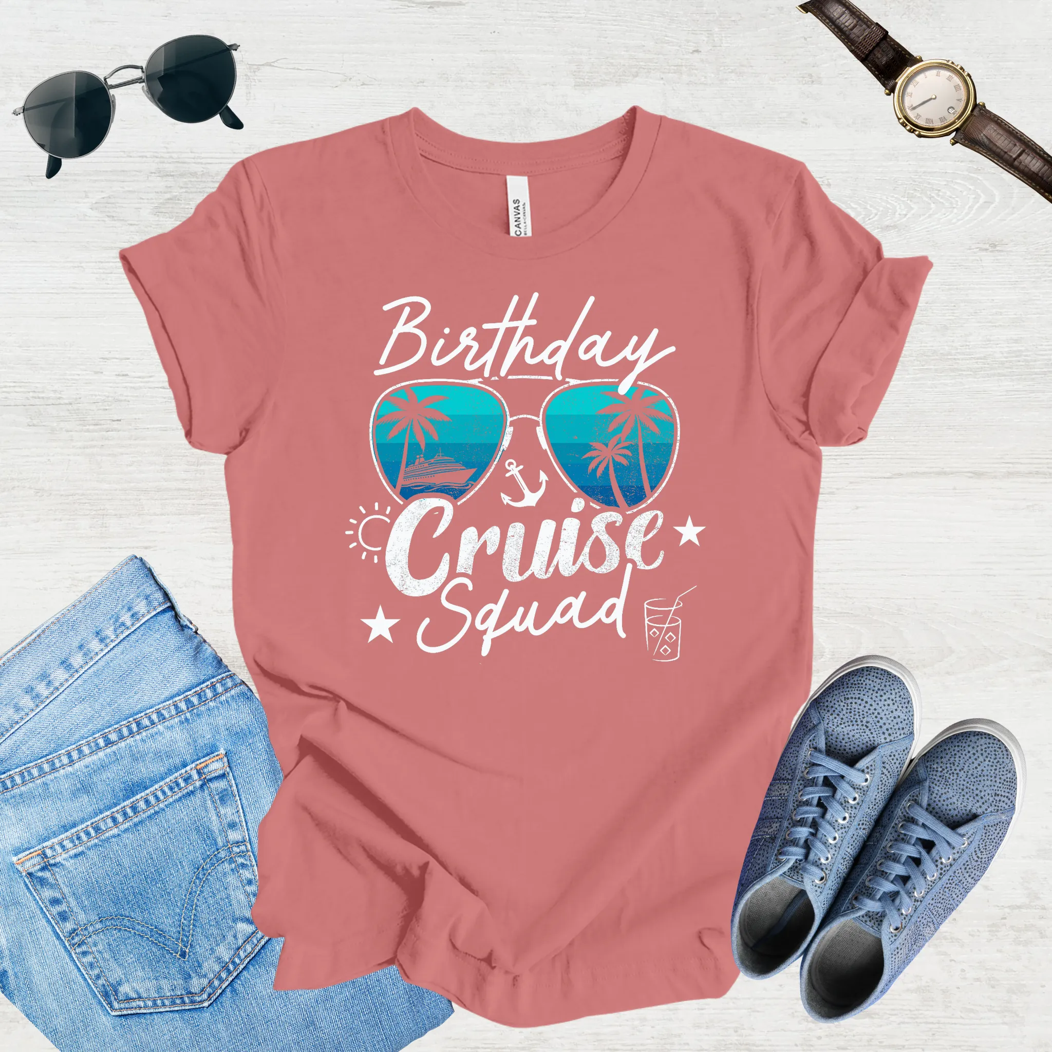 Birthday Cruise Squad Tee