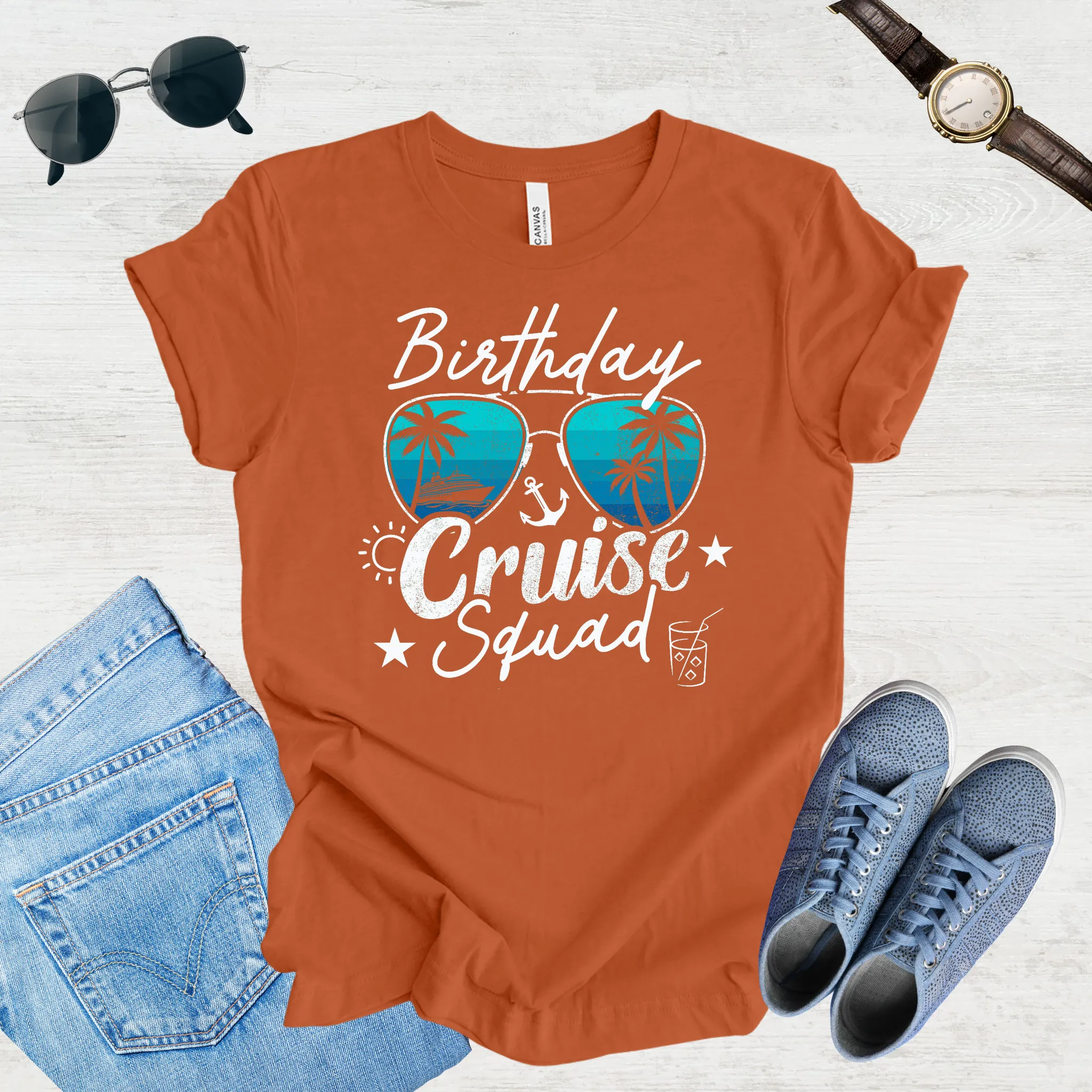 Birthday Cruise Squad Tee