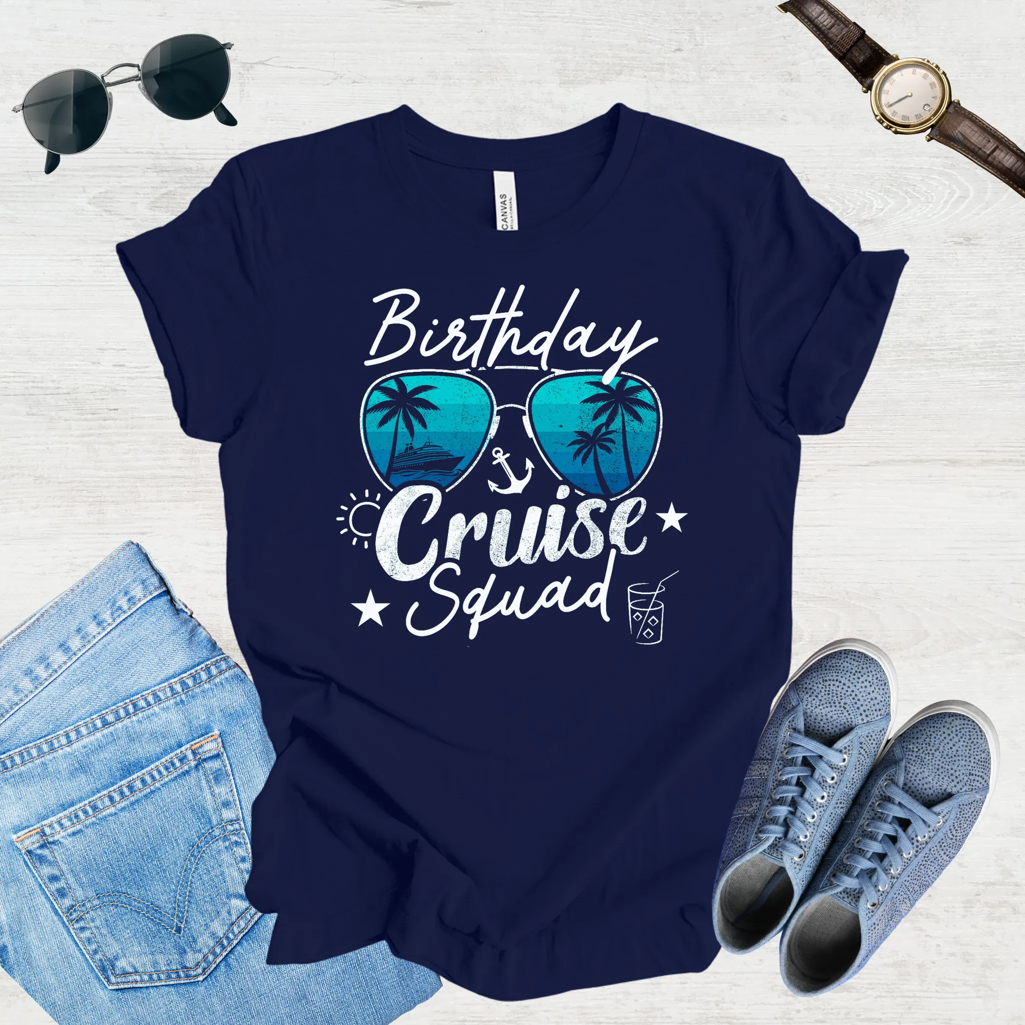 Birthday Cruise Squad Tee