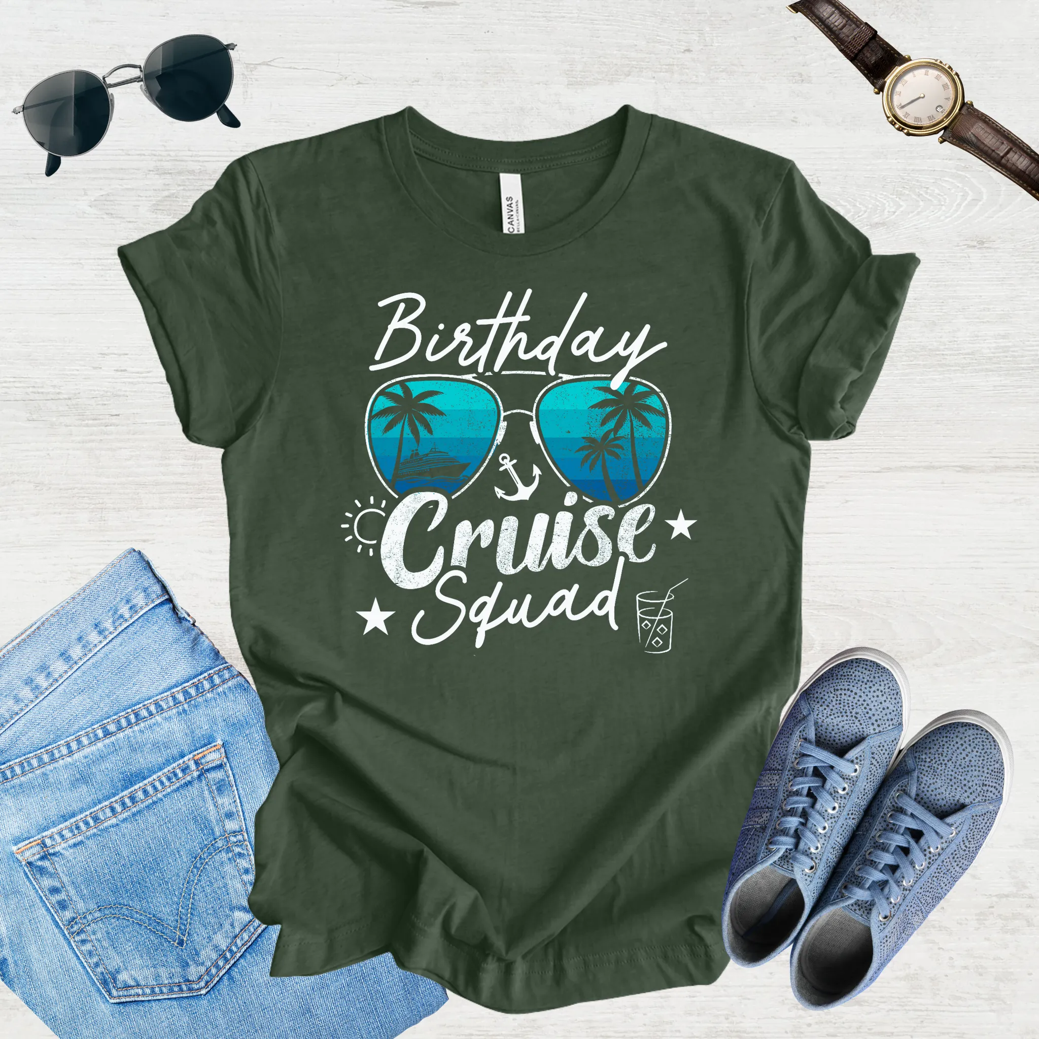 Birthday Cruise Squad Tee