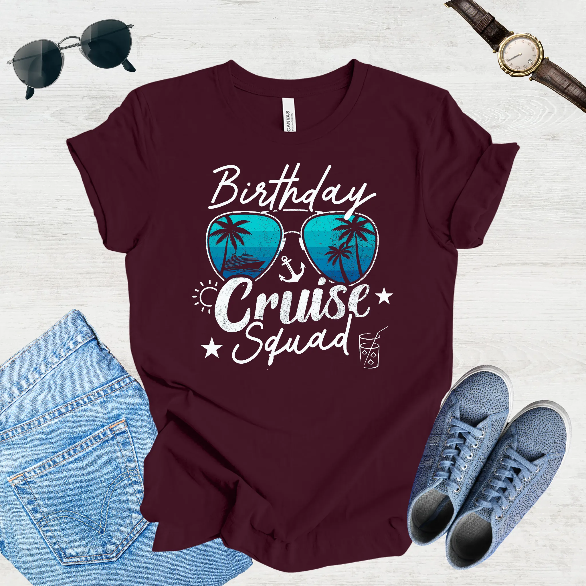 Birthday Cruise Squad Tee