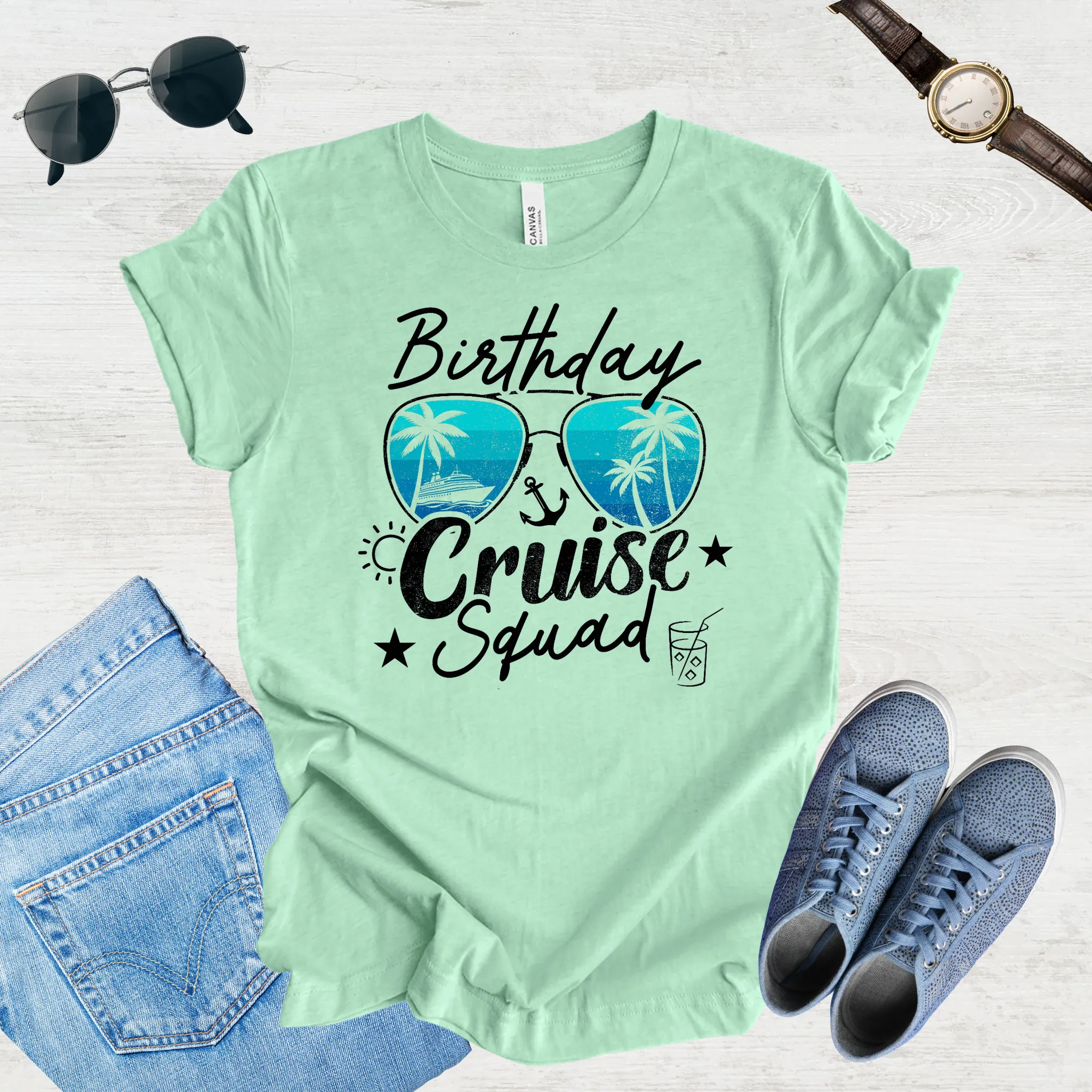 Birthday Cruise Squad Tee