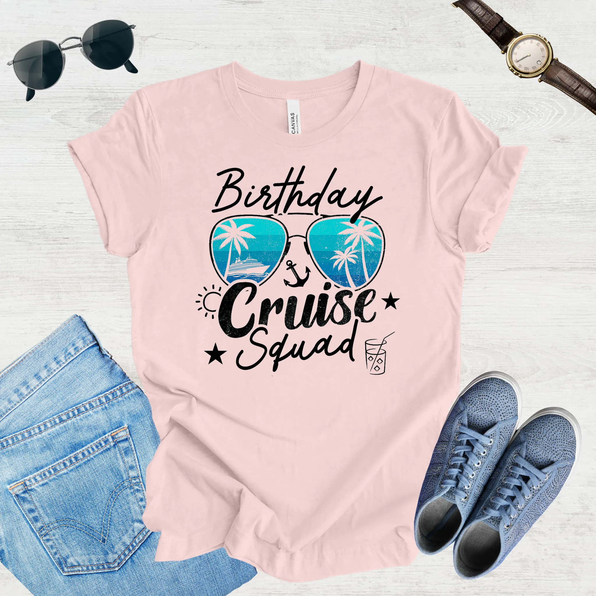 Birthday Cruise Squad Tee