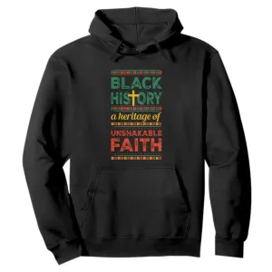 Black History Month Hoodie A Heritage Of Unshakeable Faith Christian BLM Melanin Pride TS09