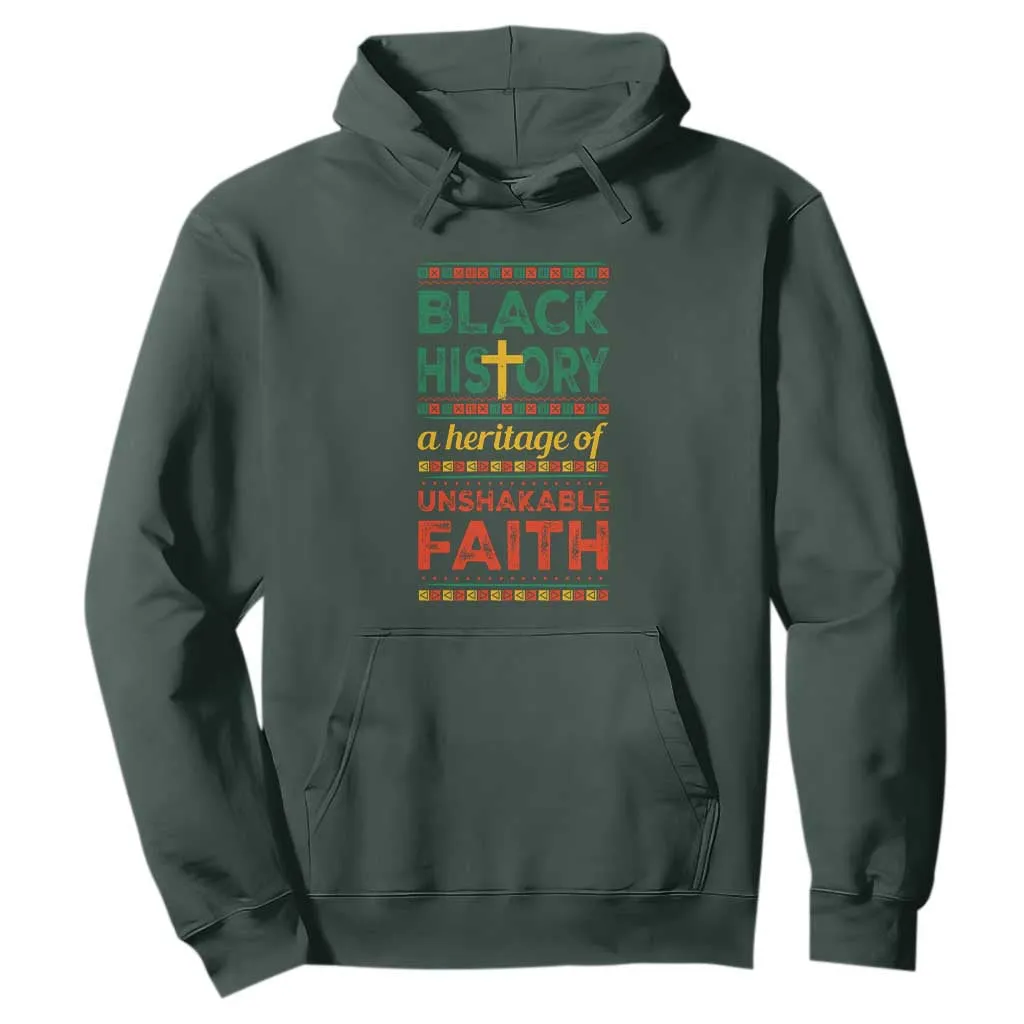 Black History Month Hoodie A Heritage Of Unshakeable Faith Christian BLM Melanin Pride TS09