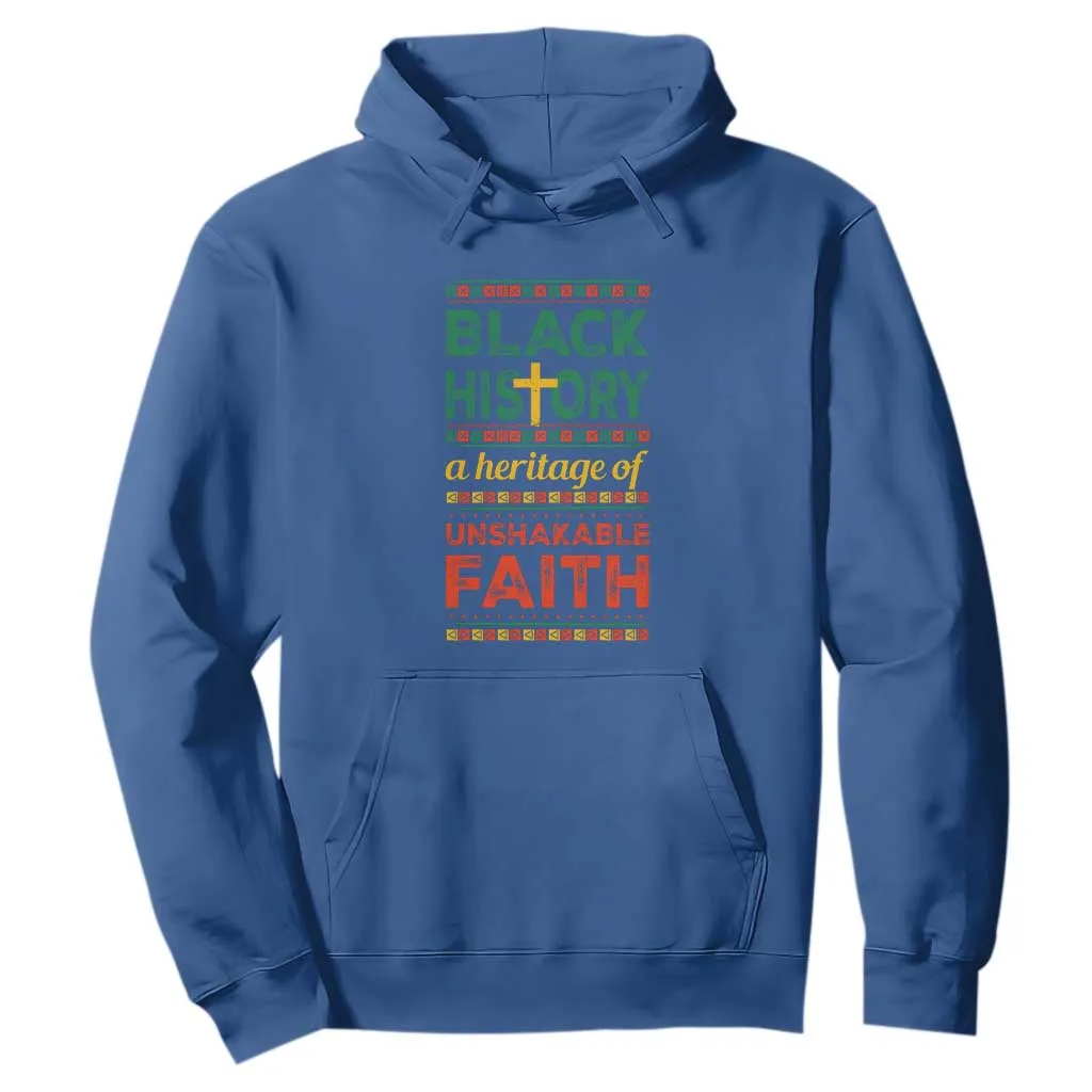 Black History Month Hoodie A Heritage Of Unshakeable Faith Christian BLM Melanin Pride TS09