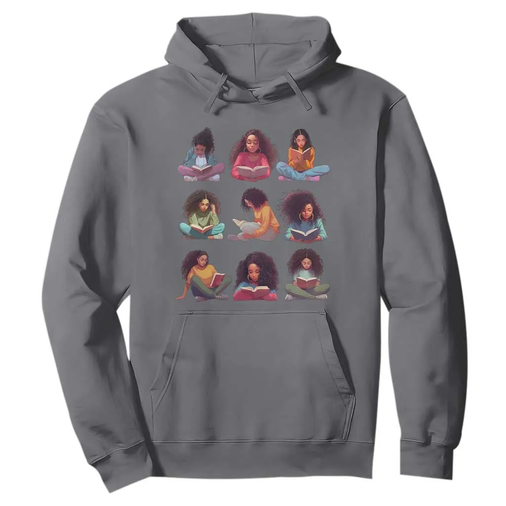 Black History Month Hoodie Reading Book African Smart Melanin Women Girls TS09