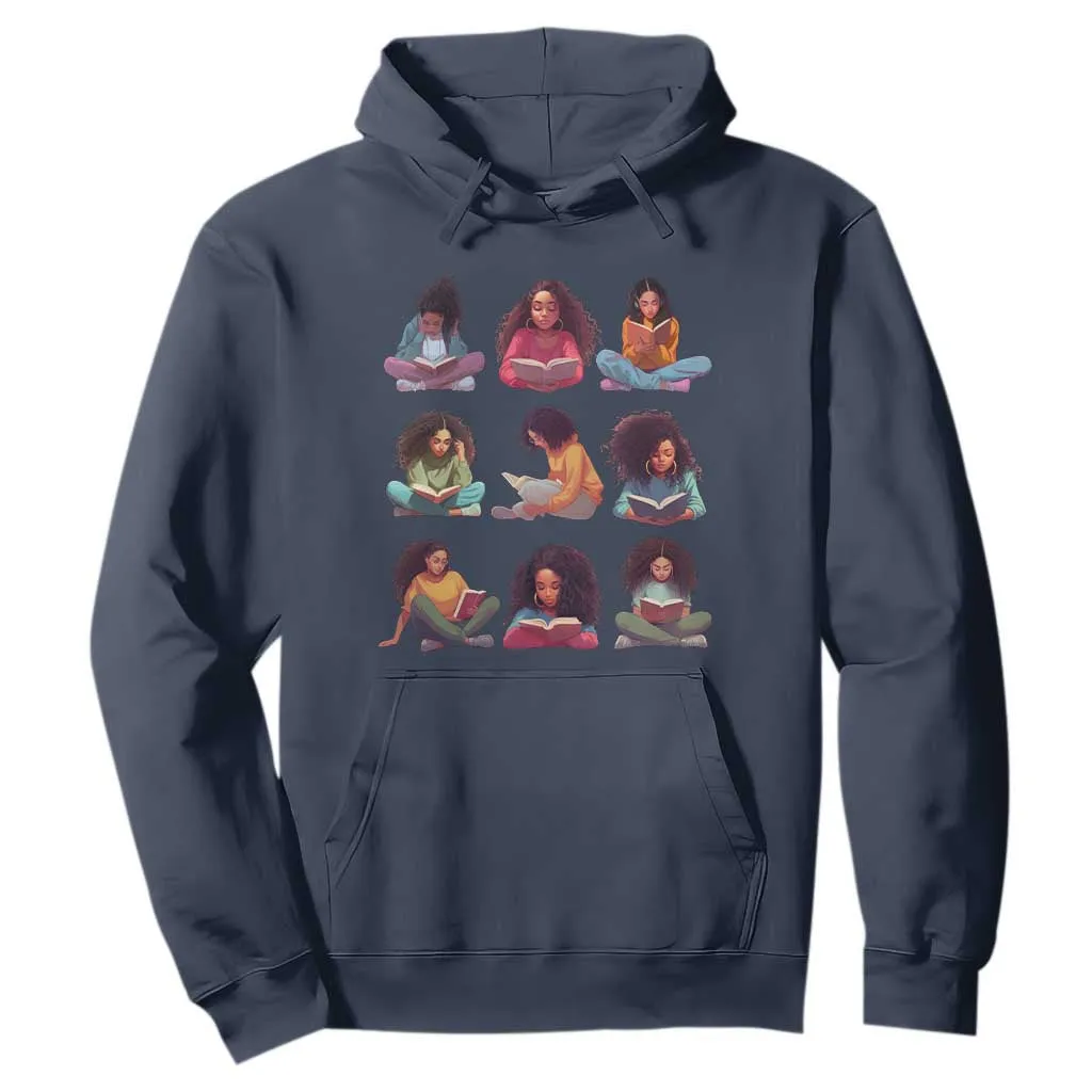 Black History Month Hoodie Reading Book African Smart Melanin Women Girls TS09