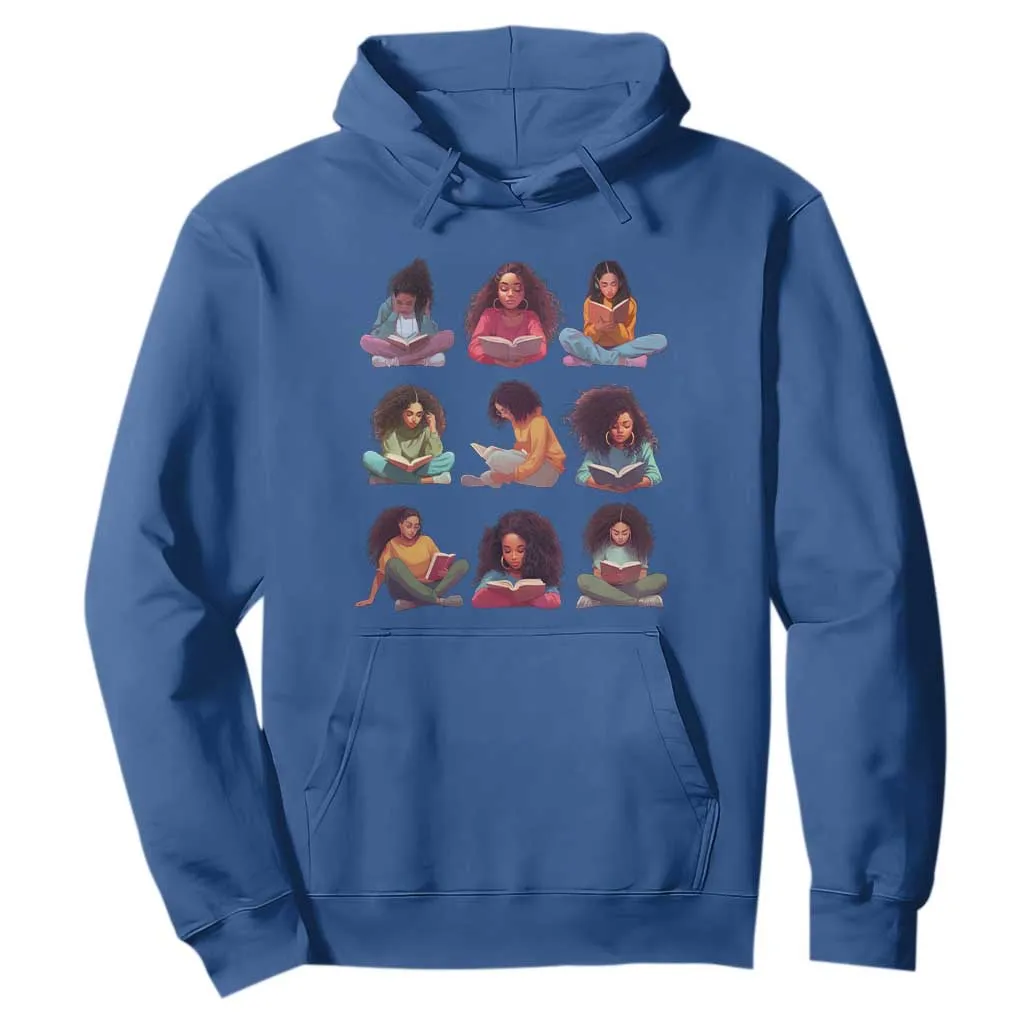 Black History Month Hoodie Reading Book African Smart Melanin Women Girls TS09