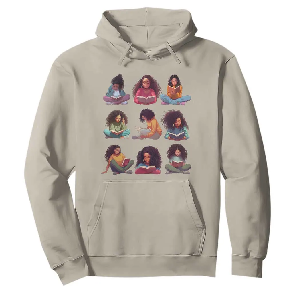 Black History Month Hoodie Reading Book African Smart Melanin Women Girls TS09