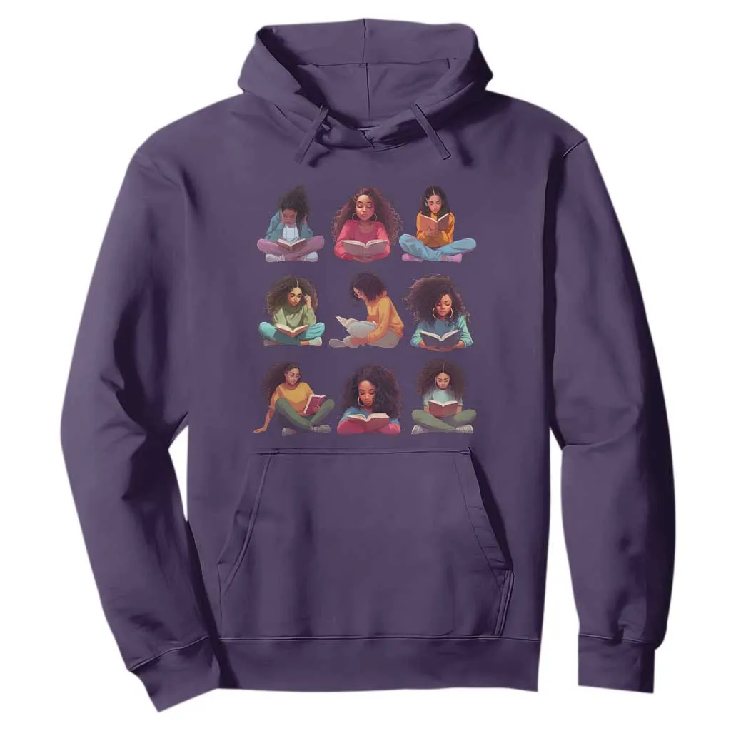Black History Month Hoodie Reading Book African Smart Melanin Women Girls TS09