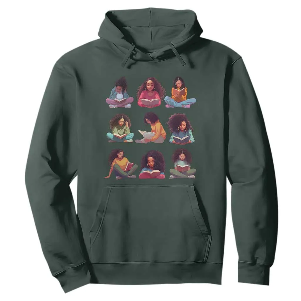 Black History Month Hoodie Reading Book African Smart Melanin Women Girls TS09