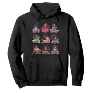 Black History Month Hoodie Reading Book African Smart Melanin Women Girls TS09
