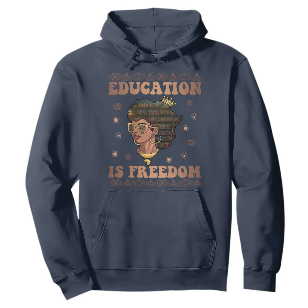 Black Teacher Hoodie Education Is Freedom Black History TS09
