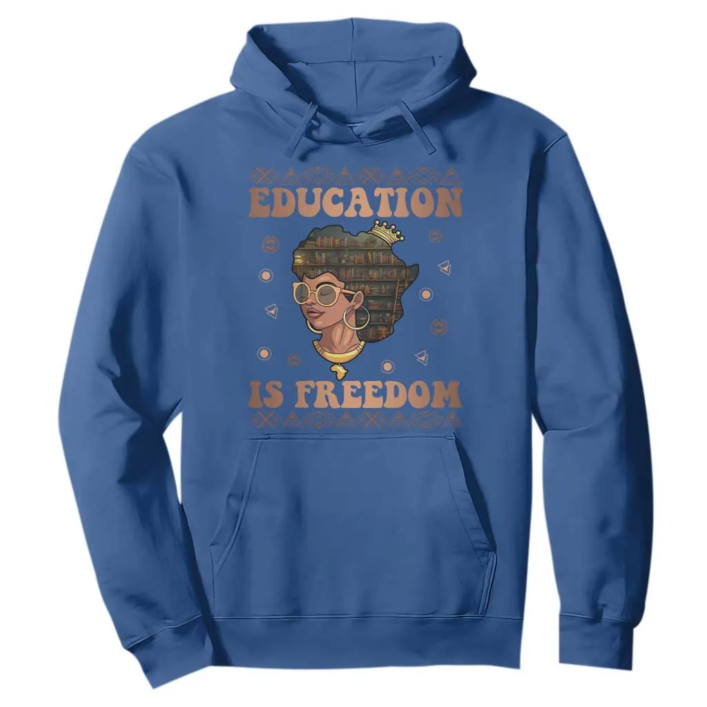 Black Teacher Hoodie Education Is Freedom Black History TS09