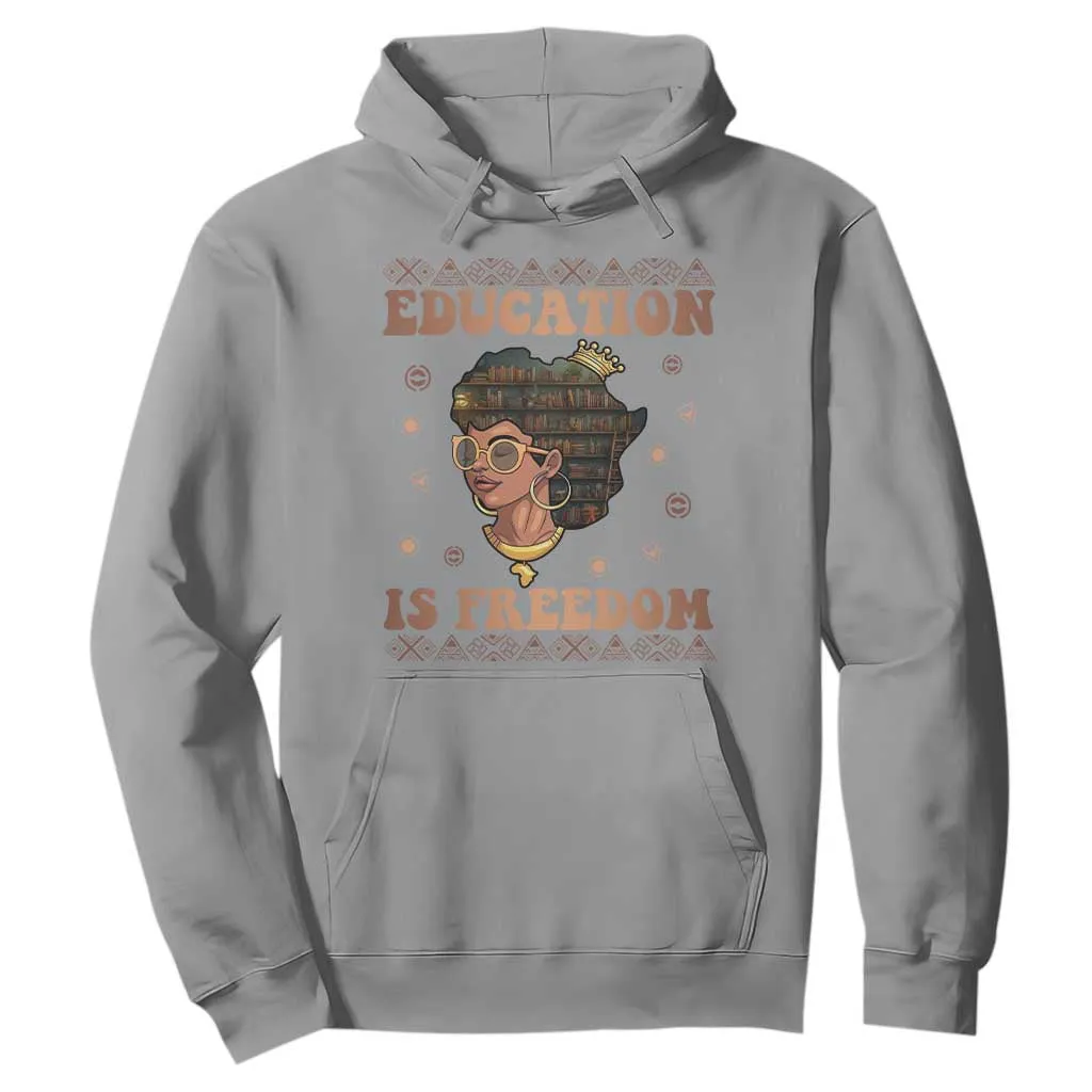 Black Teacher Hoodie Education Is Freedom Black History TS09