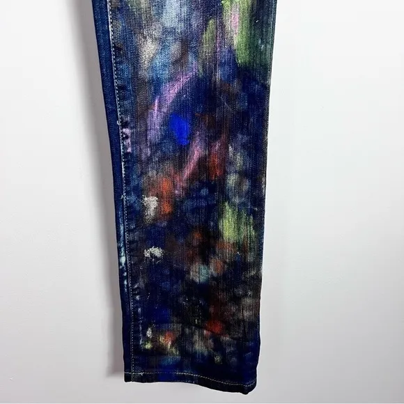BlankNYC Hand Painted 'Crazy Legs' Splatter Design Slim Straight Leg Jeans 27