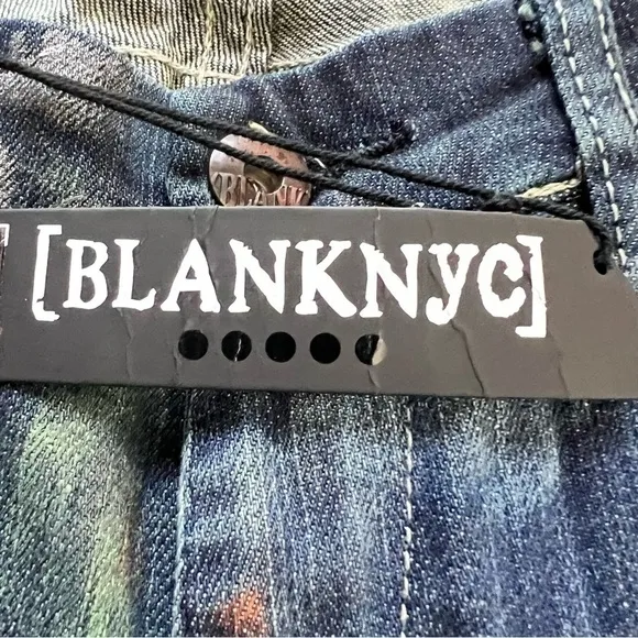 BlankNYC Hand Painted 'Crazy Legs' Splatter Design Slim Straight Leg Jeans 27