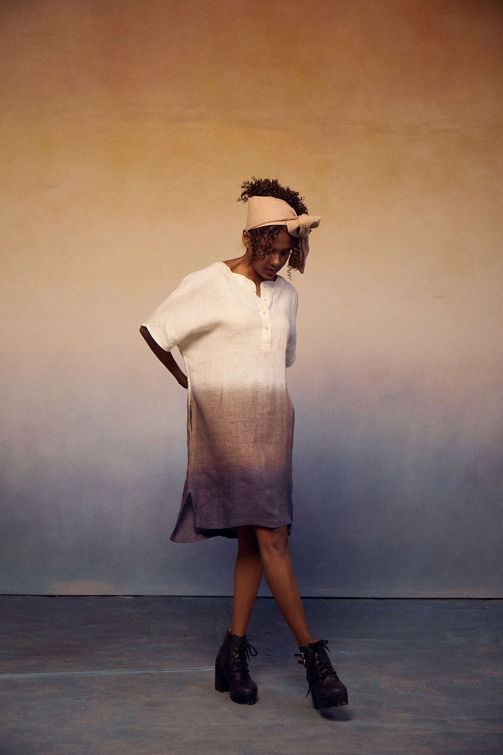 BLOCK DRESS OMBRE