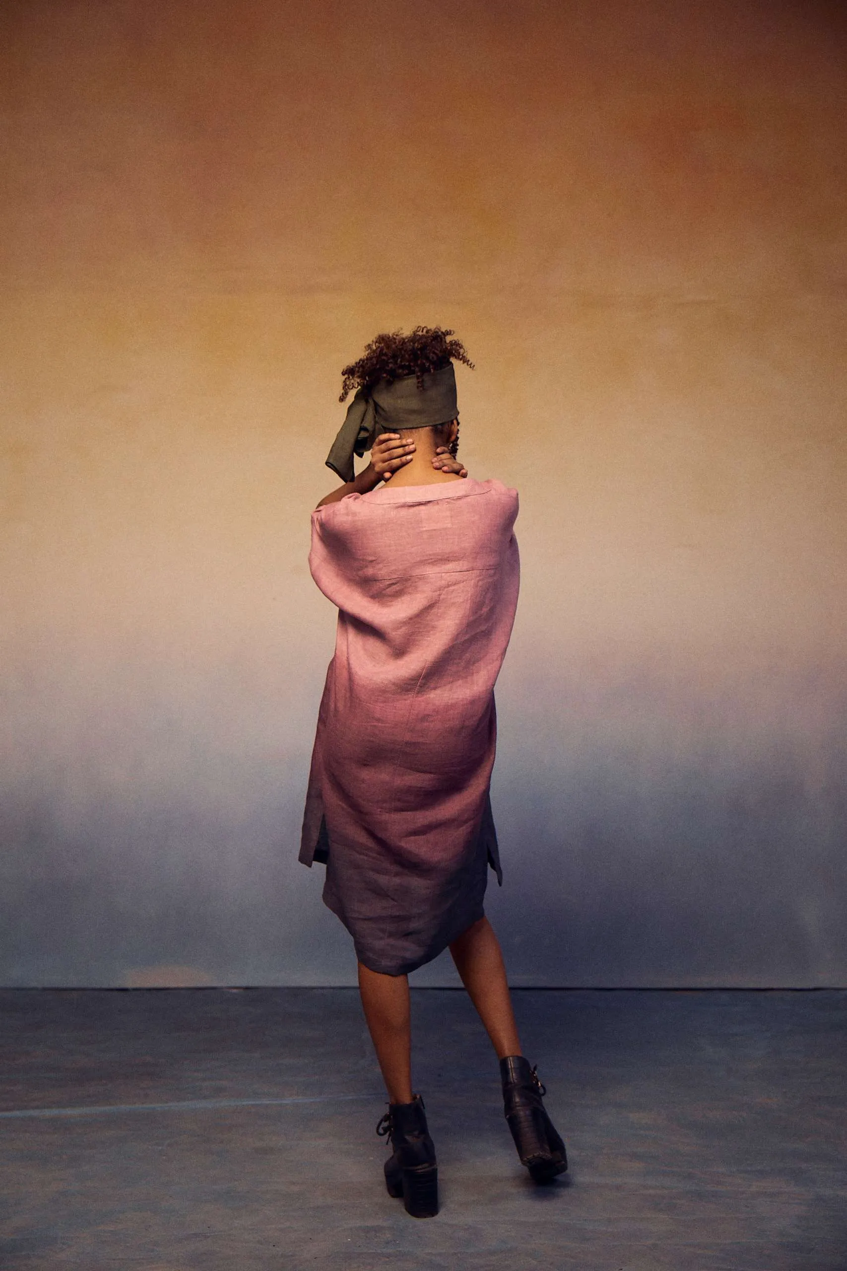 BLOCK DRESS OMBRE